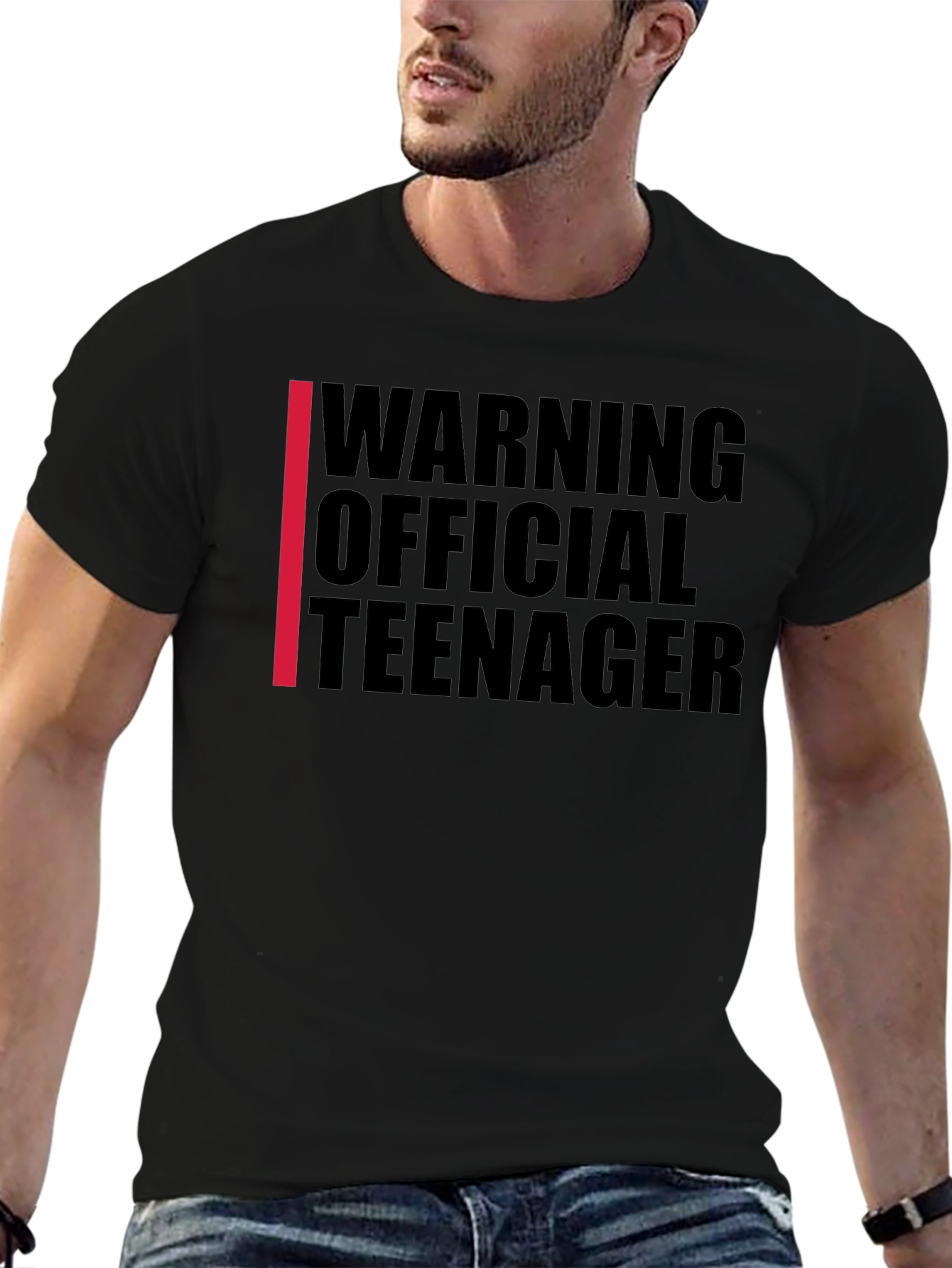 Warning Official Teenager T-Shirt - Black