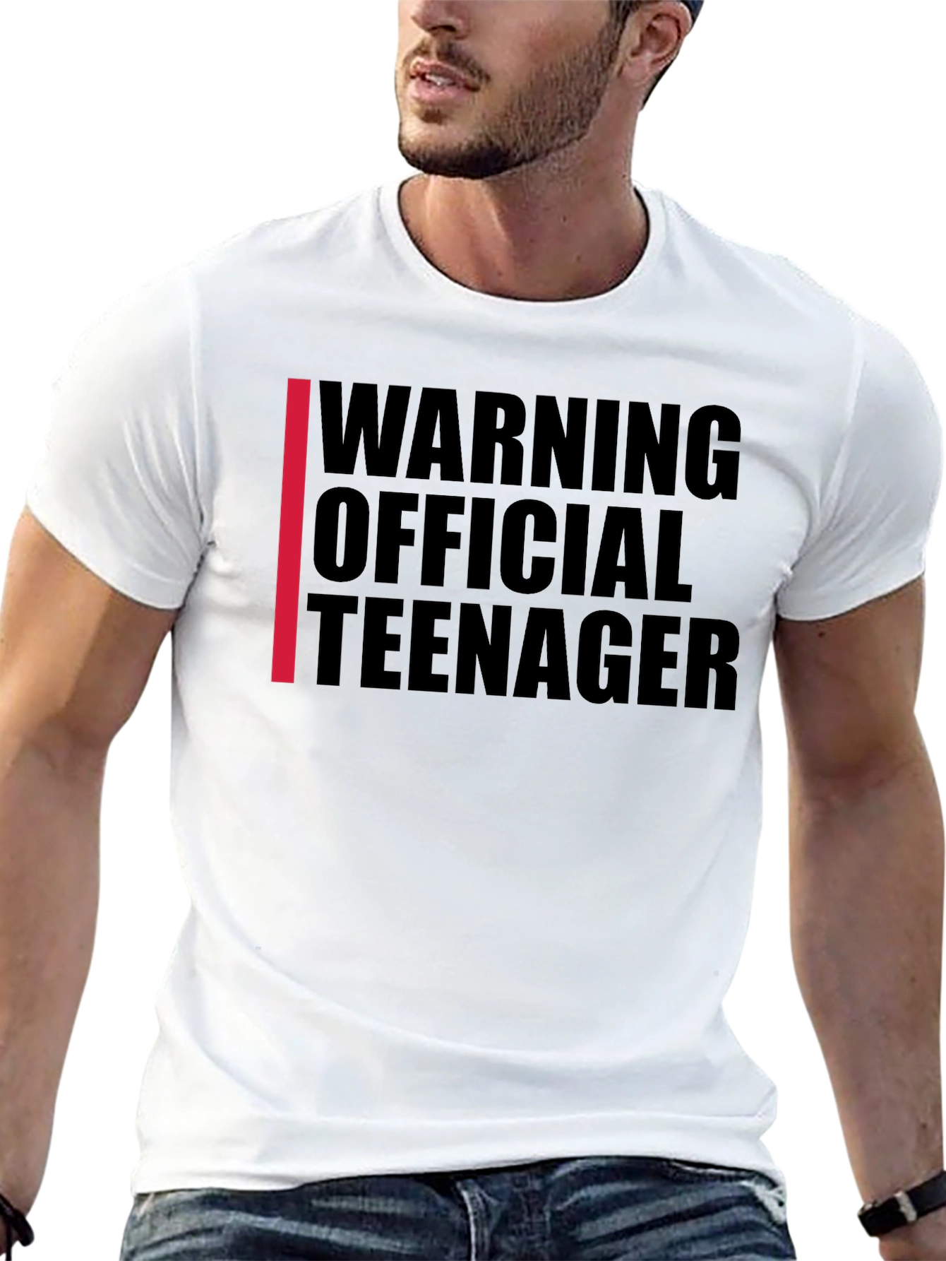 Warning Official Teenager T-Shirt - Black
