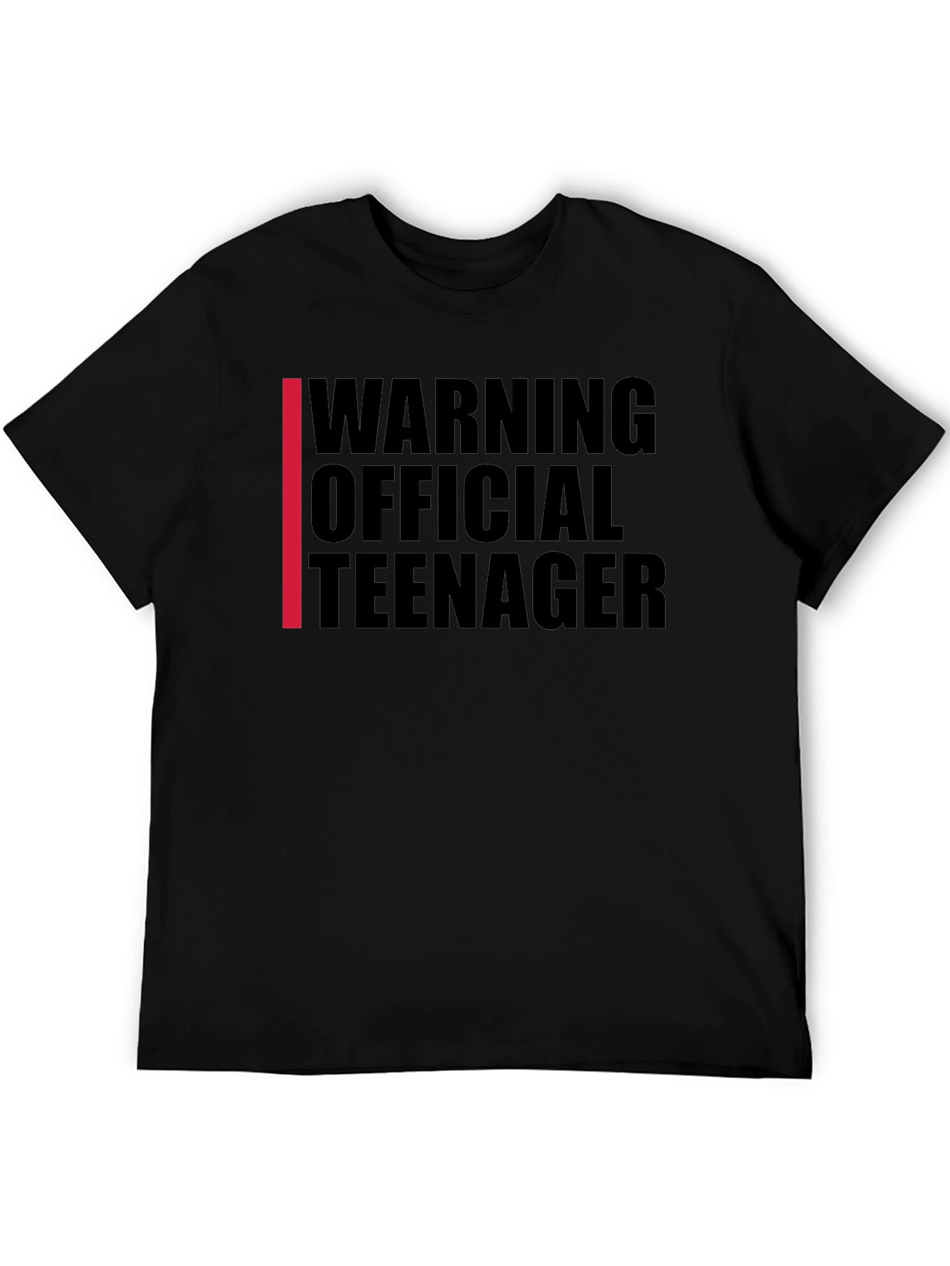 Warning Official Teenager T-Shirt - Black