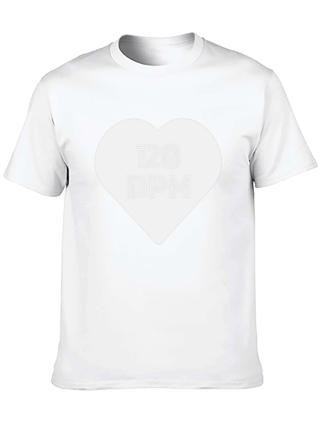 128 BPM Heartbeat Music T-Shirt - Black