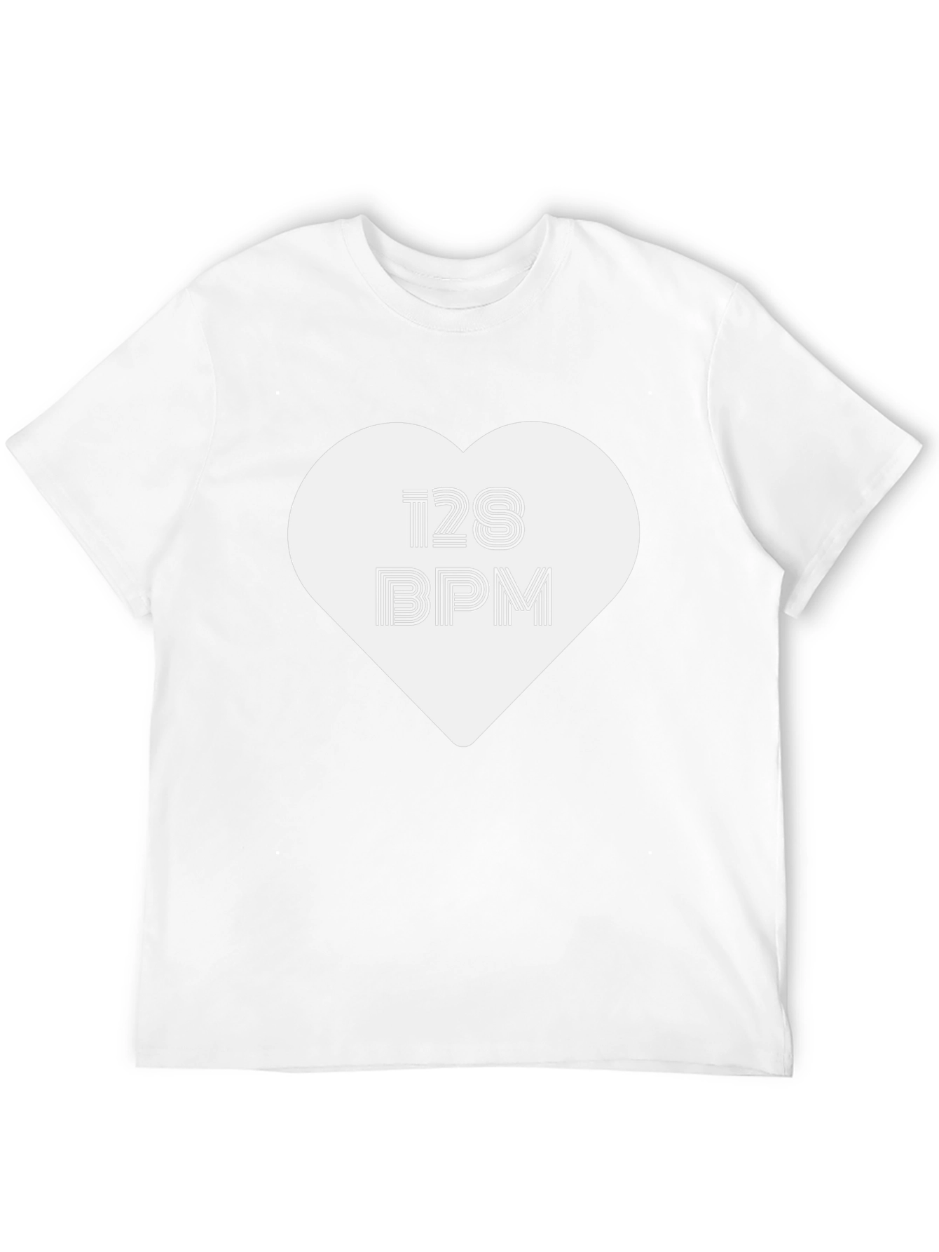128 BPM Heartbeat Music T-Shirt - Black