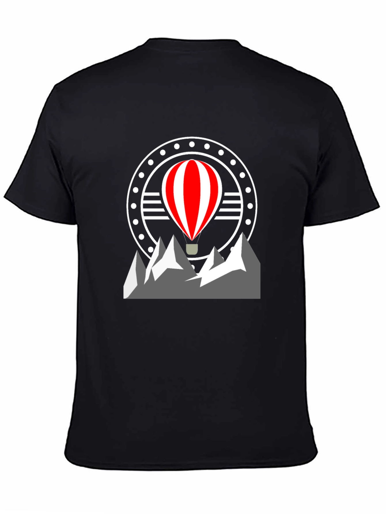 Adventure Awaits: Hot Air Balloon Mountain Graphic Tee