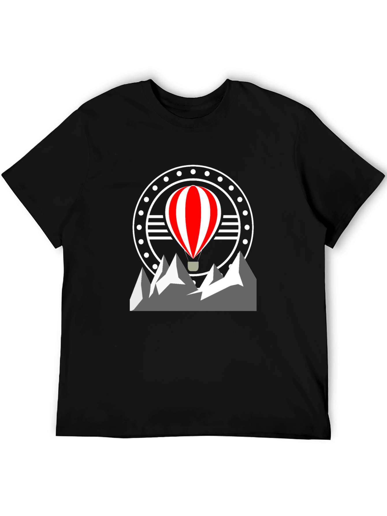 Adventure Awaits: Hot Air Balloon Mountain Graphic Tee