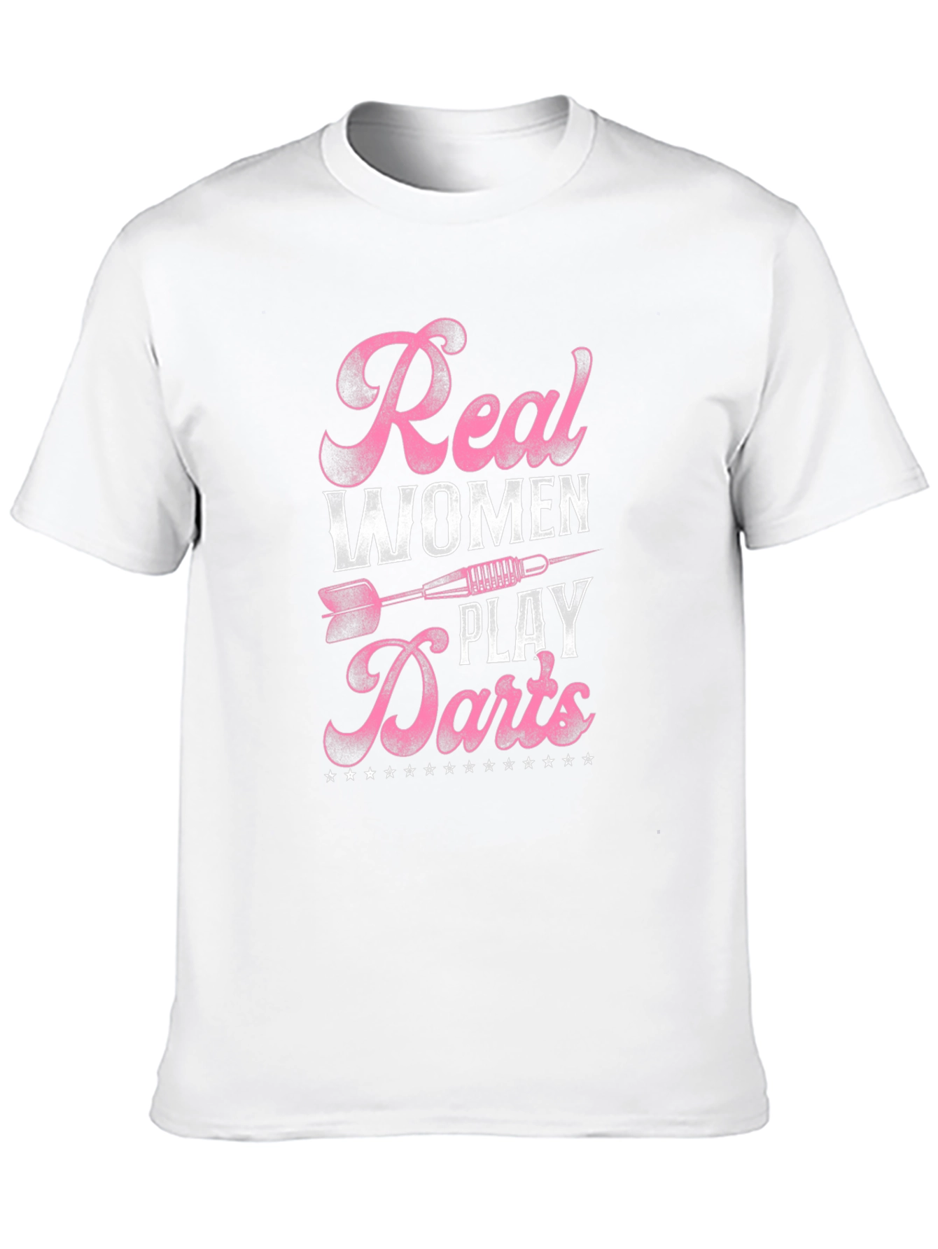 Real Women Play Darts Black Graphic Tee