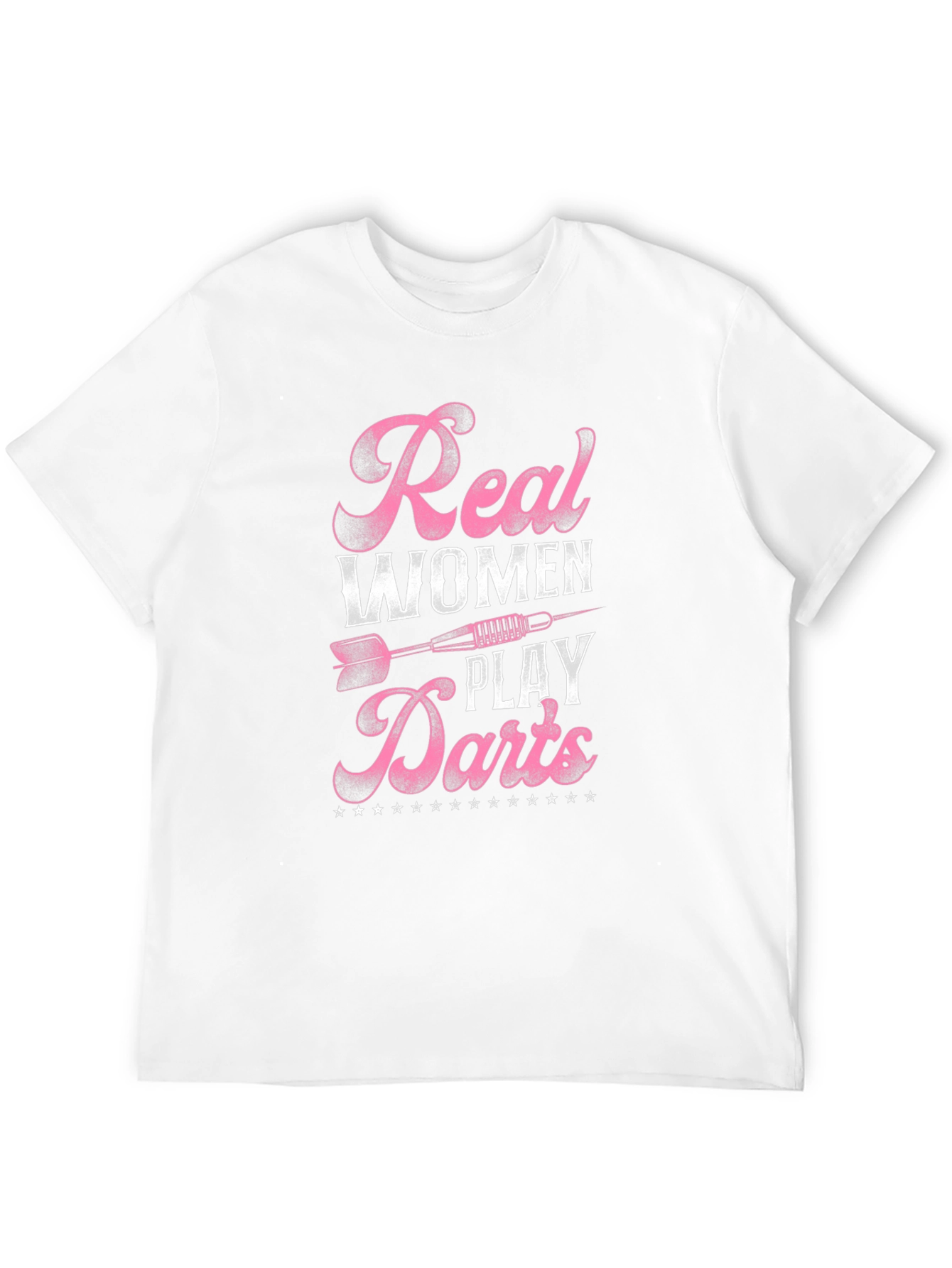 Real Women Play Darts Black Graphic Tee
