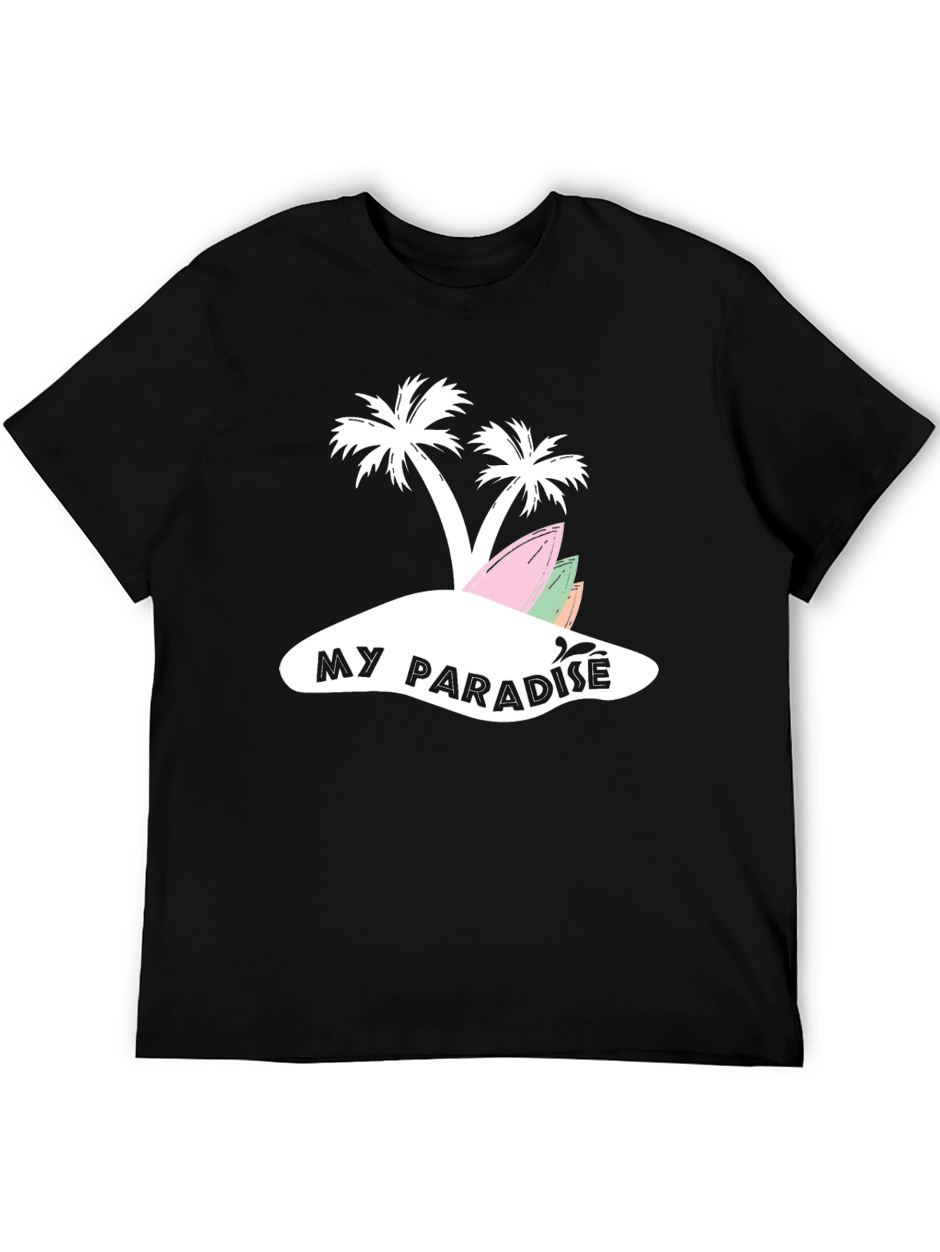 My Paradise Island Graphic Tee - Black