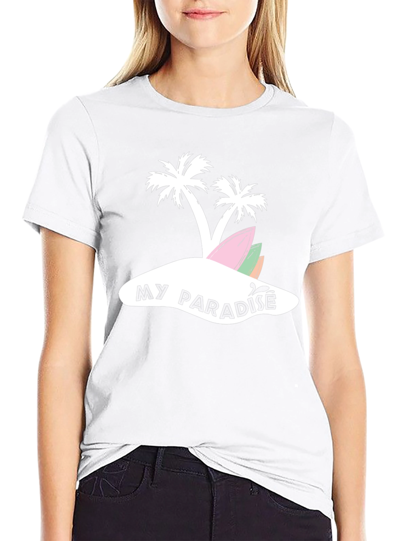 My Paradise Island Graphic Tee - Black