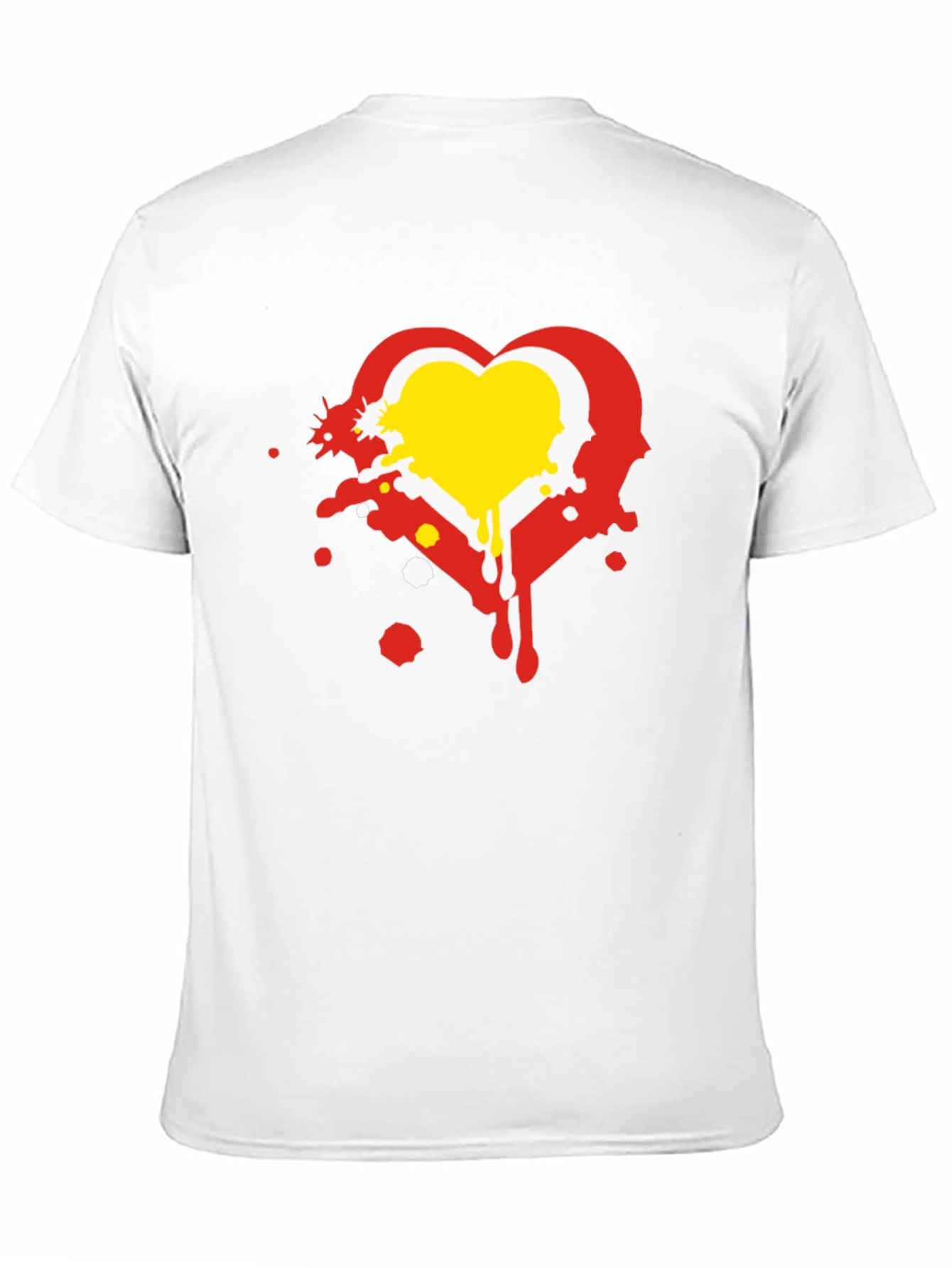 Heart Graphic Print Black T-Shirt
