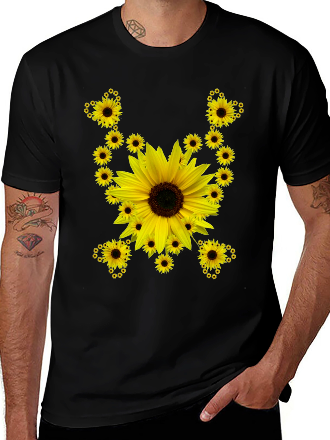 Sunflower Graphic Tee - Bold Floral Design
