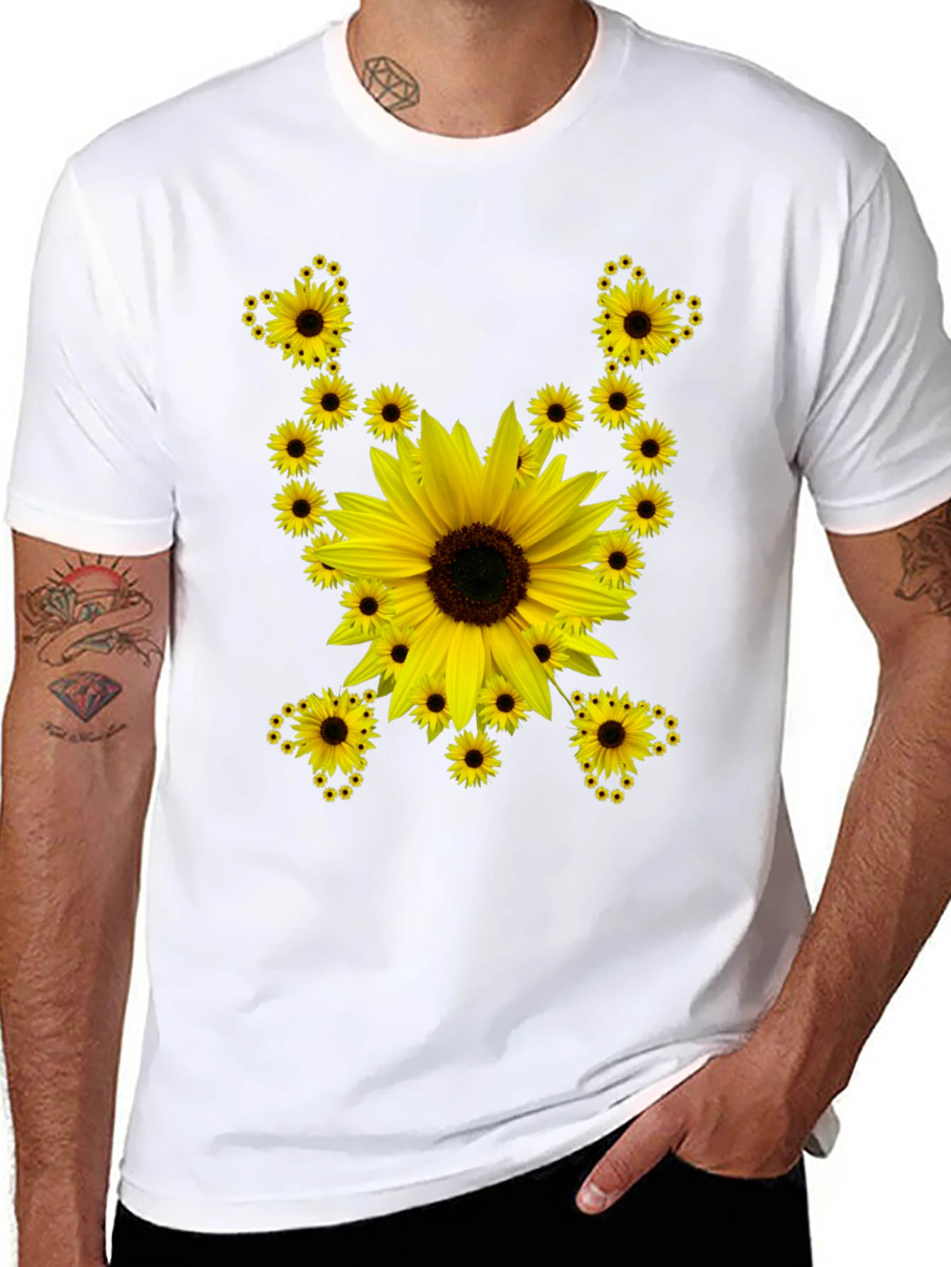 Sunflower Graphic Tee - Bold Floral Design