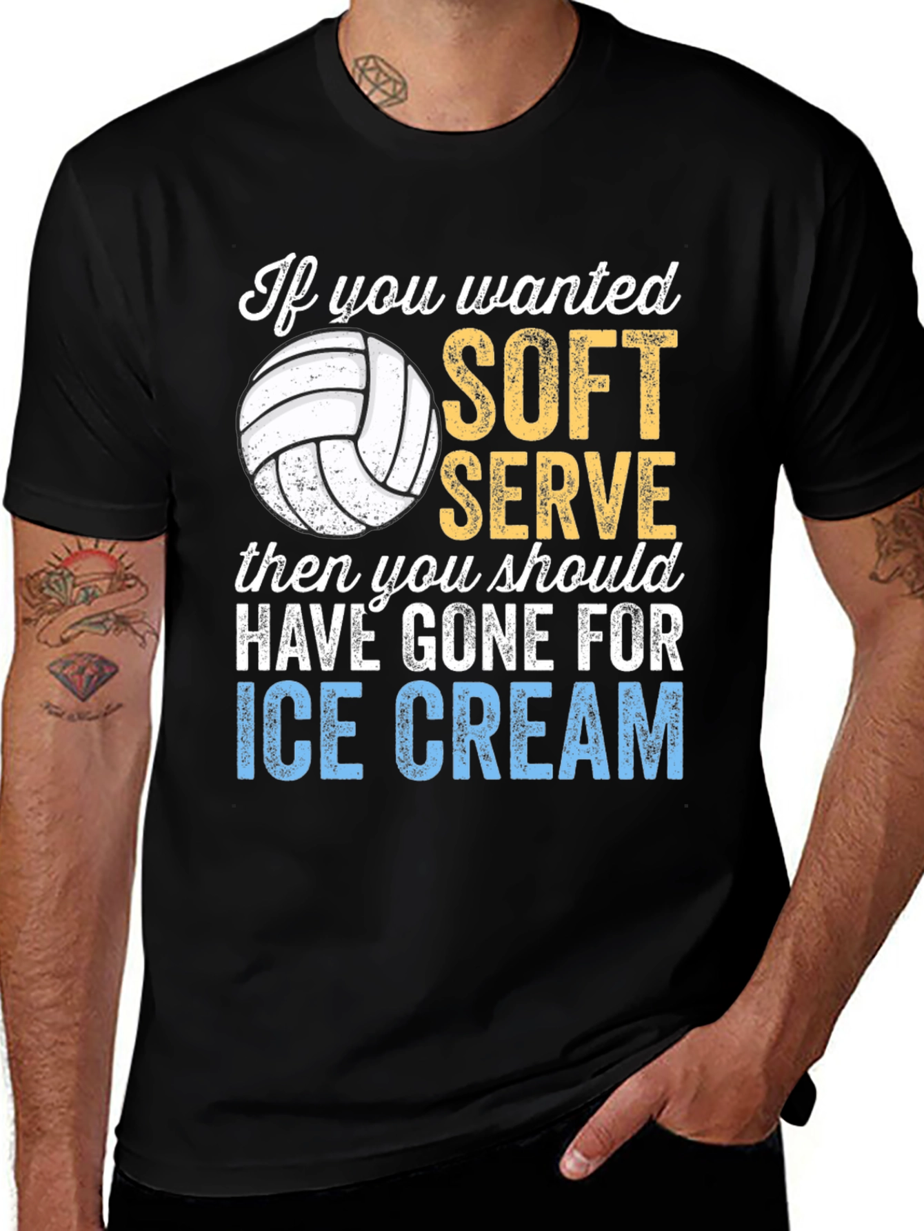 Volleyball Soft Serve Graphic T-Shirt
