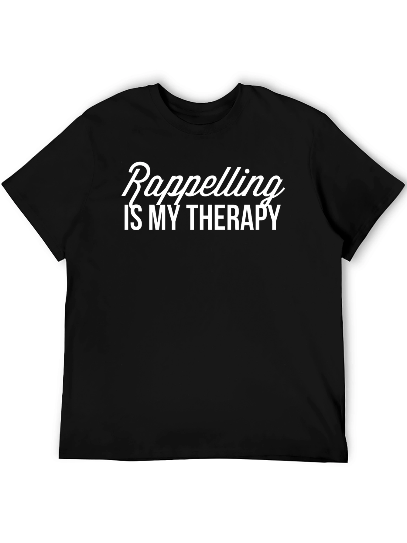 Rappelling Therapy T-Shirt - Black Cotton Tee