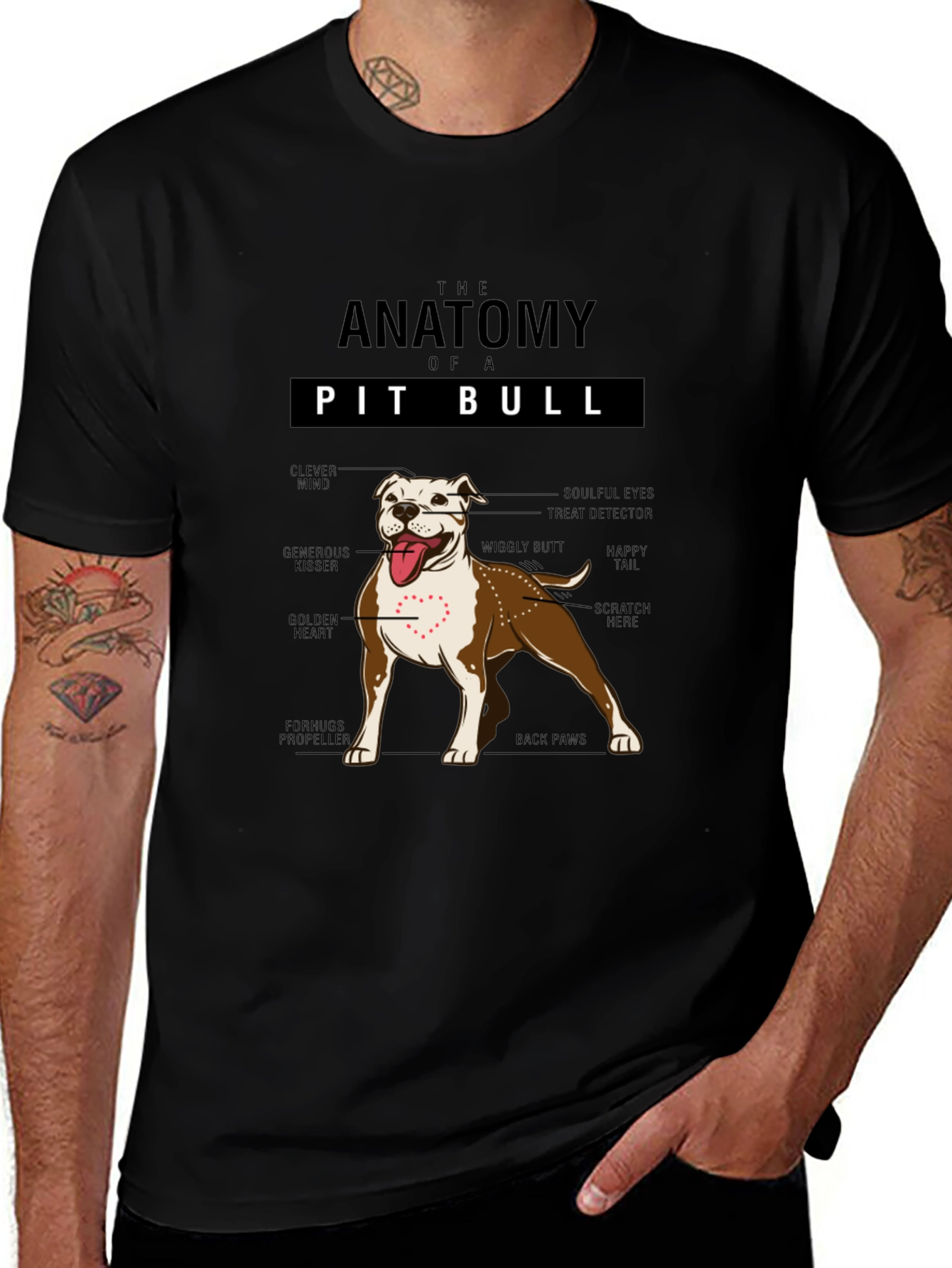 Anatomy of a Pitbull T-Shirt