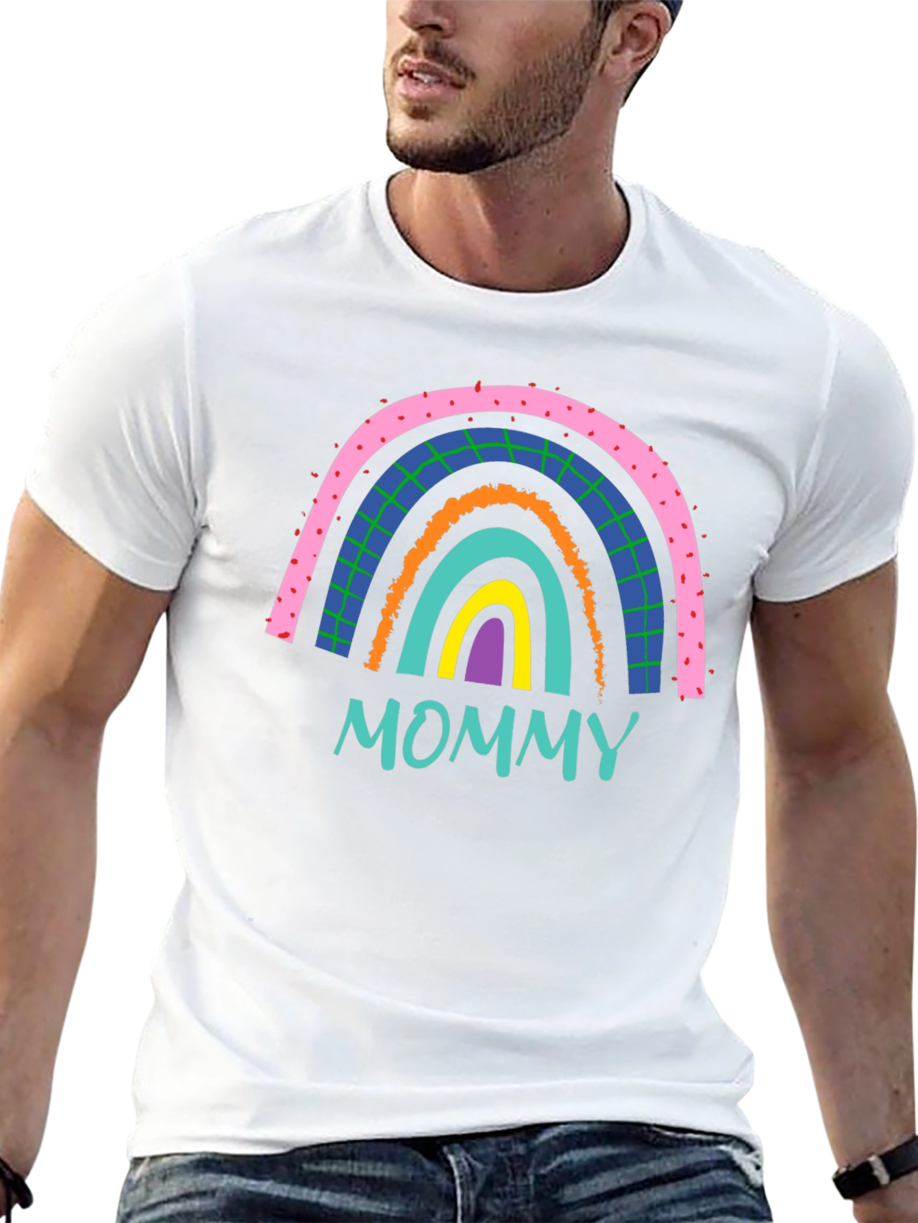 Retro Mommy Rainbow T-Shirt