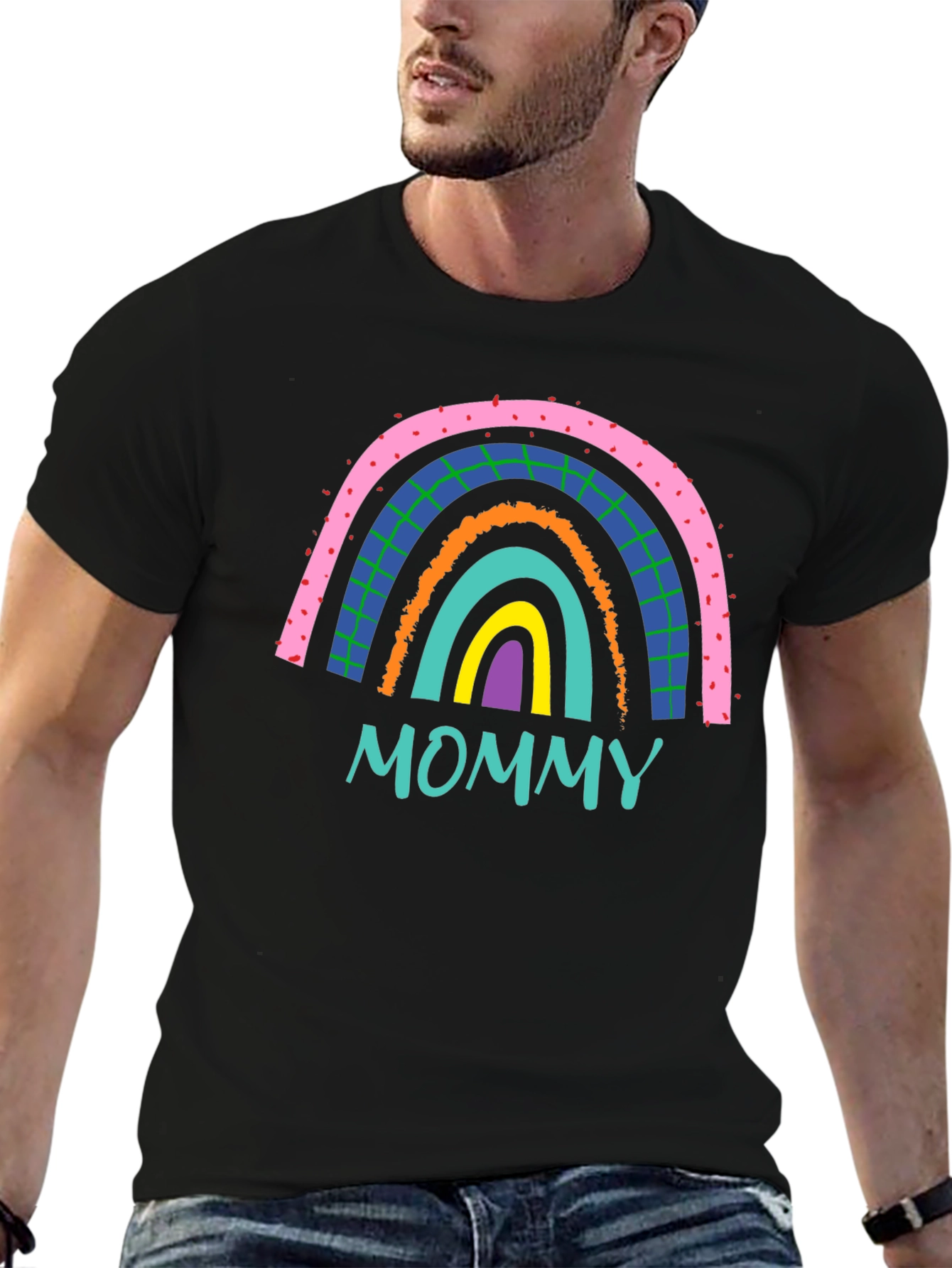 Retro Mommy Rainbow T-Shirt