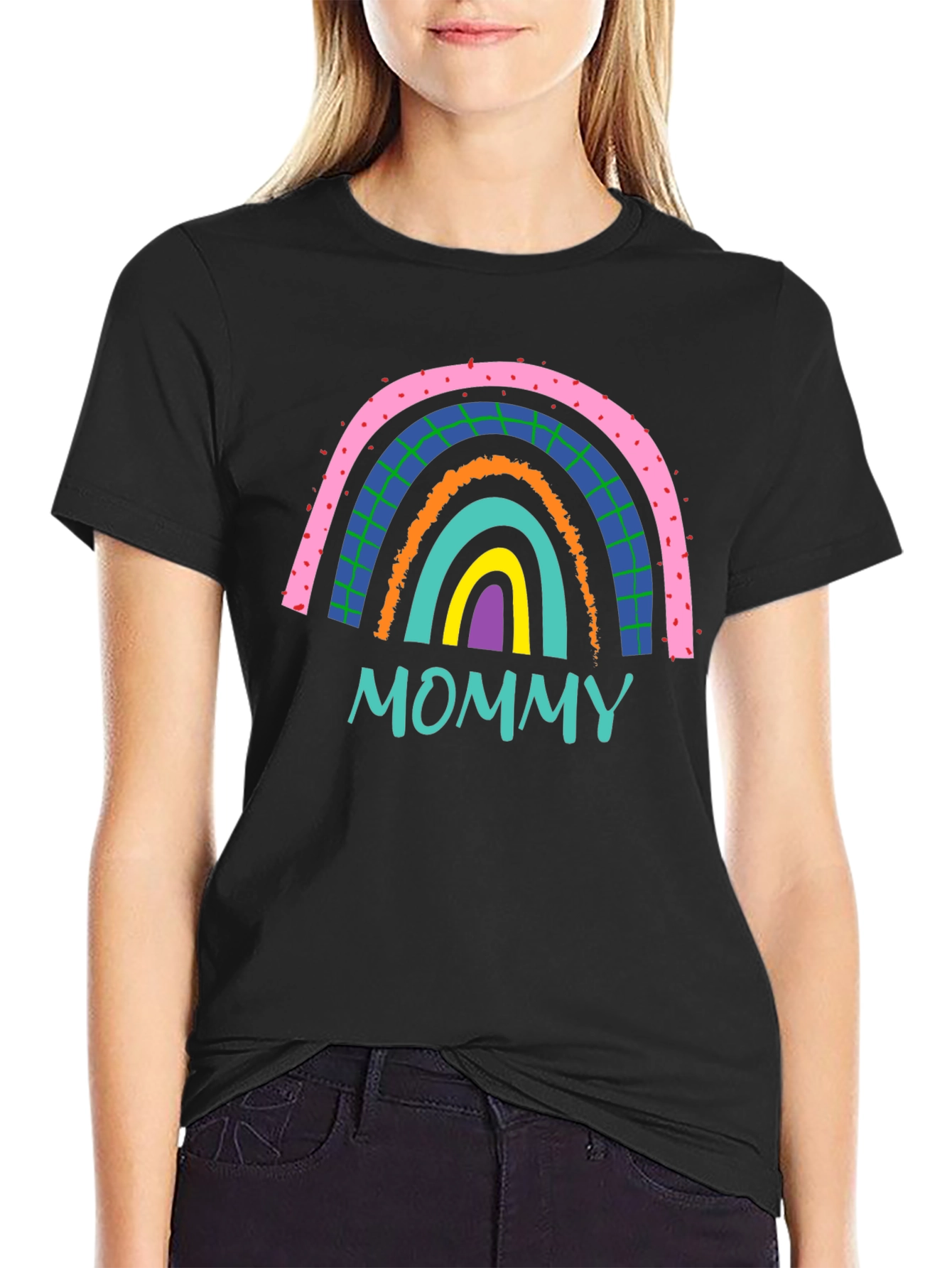 Retro Mommy Rainbow T-Shirt