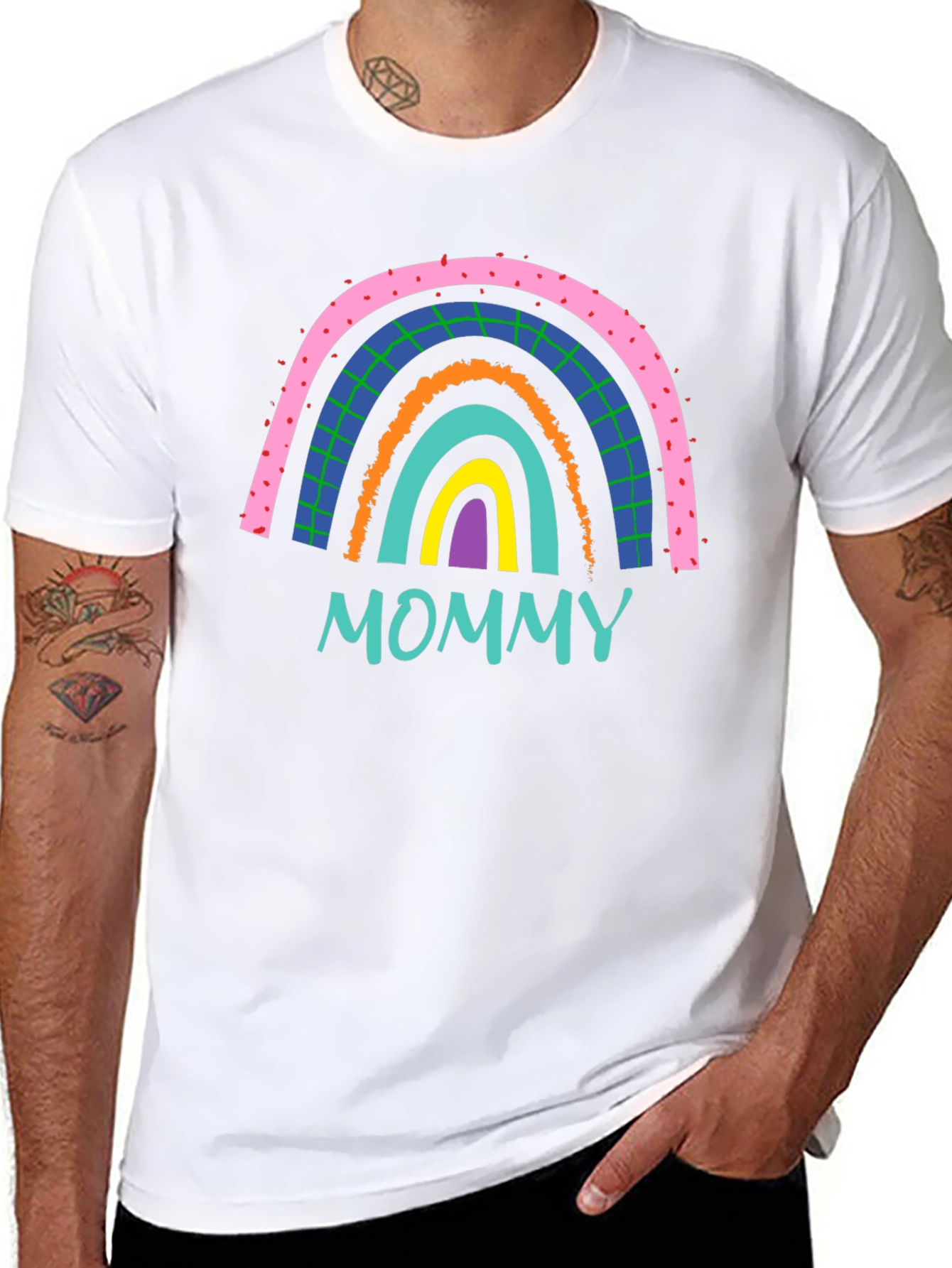 Retro Mommy Rainbow T-Shirt