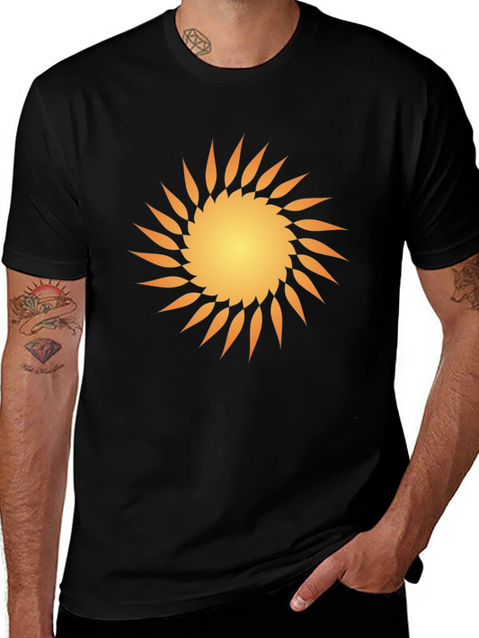 Bold Sun Graphic Tee - Modern Black T-Shirt