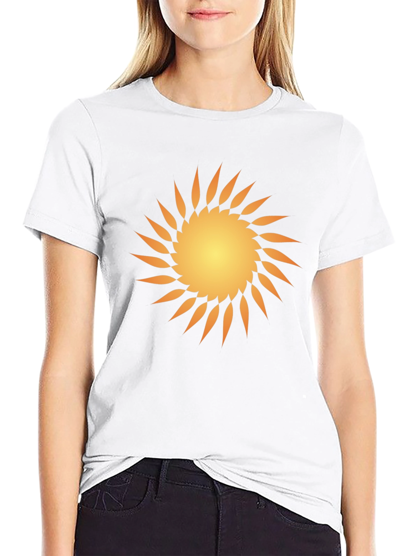 Bold Sun Graphic Tee - Modern Black T-Shirt