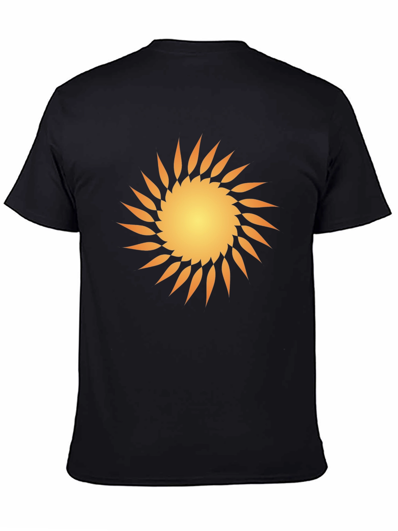 Bold Sun Graphic Tee - Modern Black T-Shirt