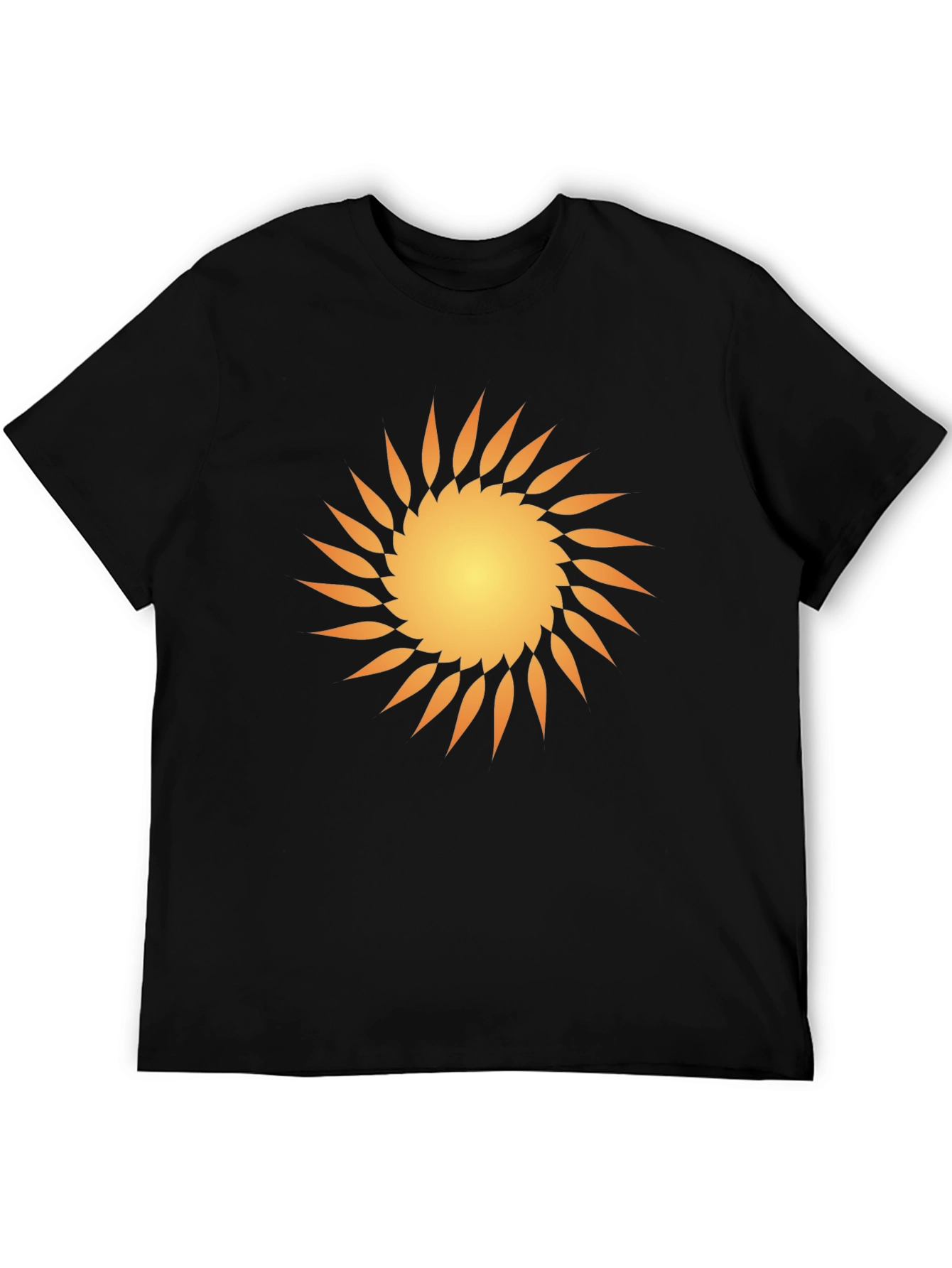 Bold Sun Graphic Tee - Modern Black T-Shirt