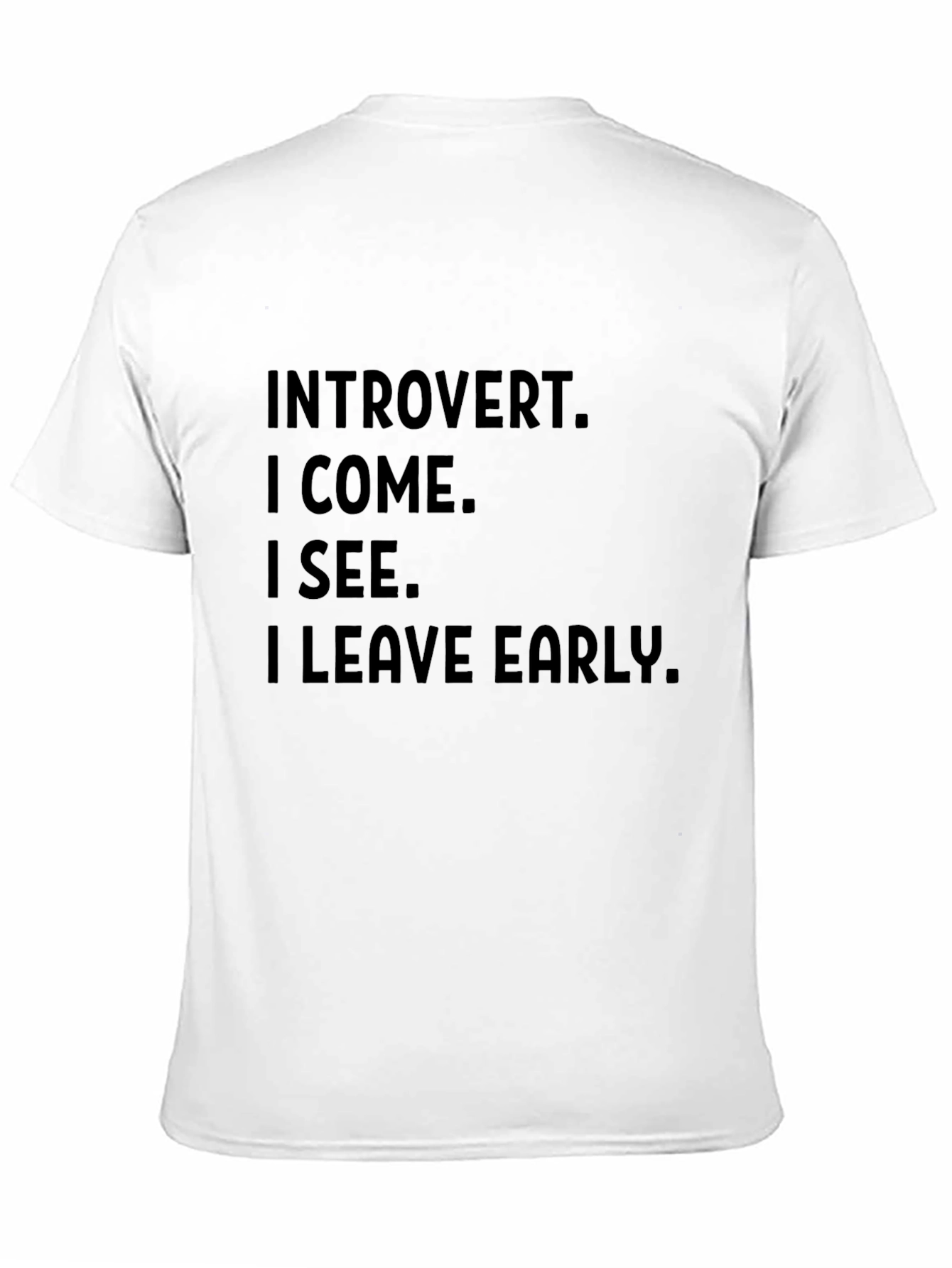 Introvert Humor Graphic Tee - Black