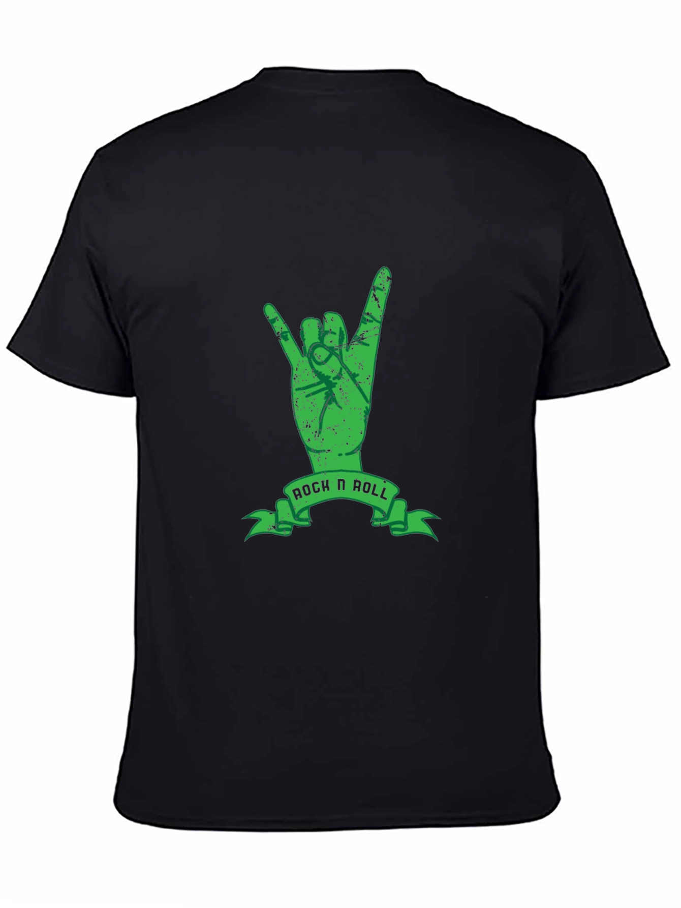 Rock N Roll Hand Sign Black T-Shirt