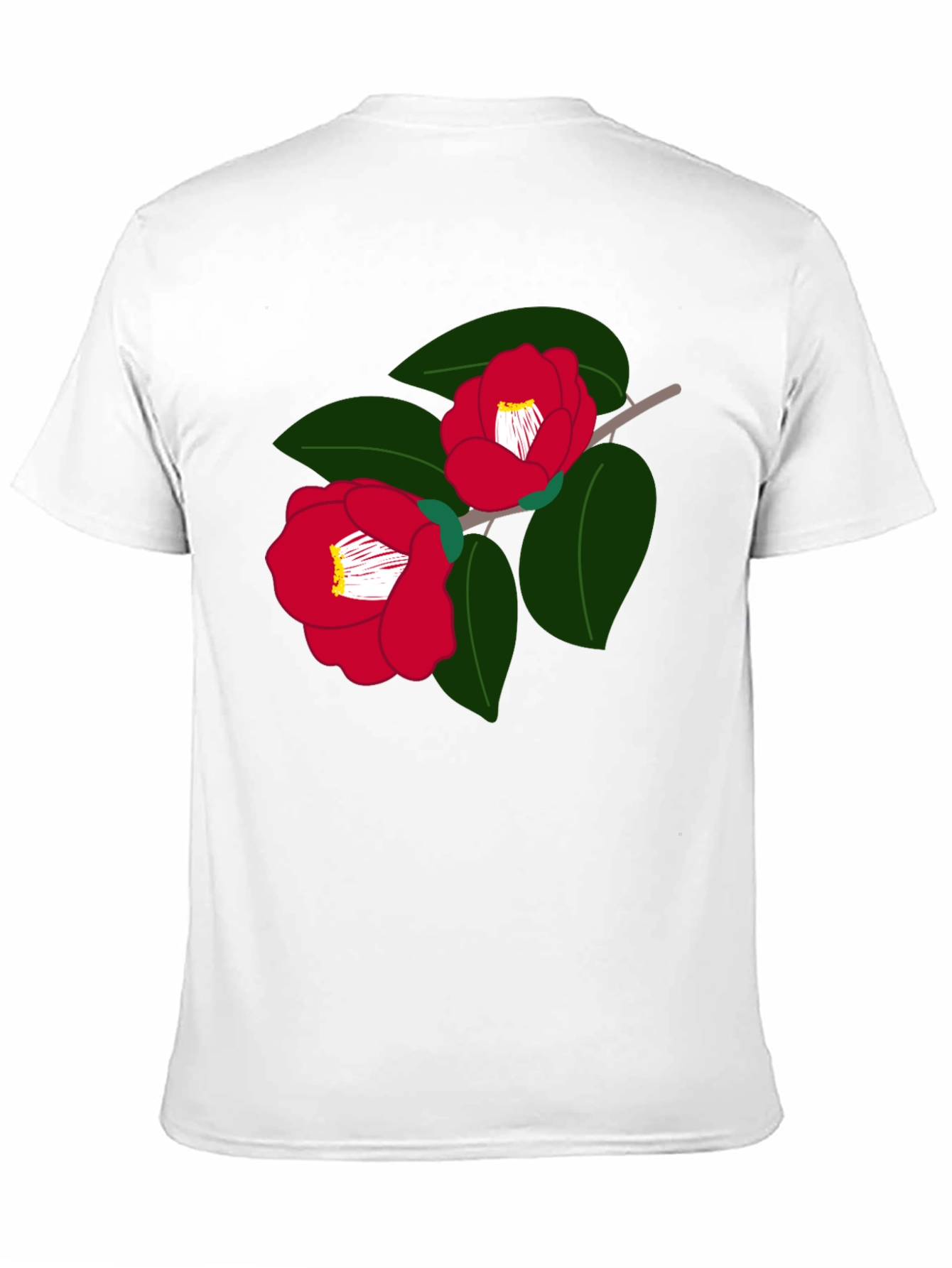 Floral Camellia T-Shirt Graphic Print Tee