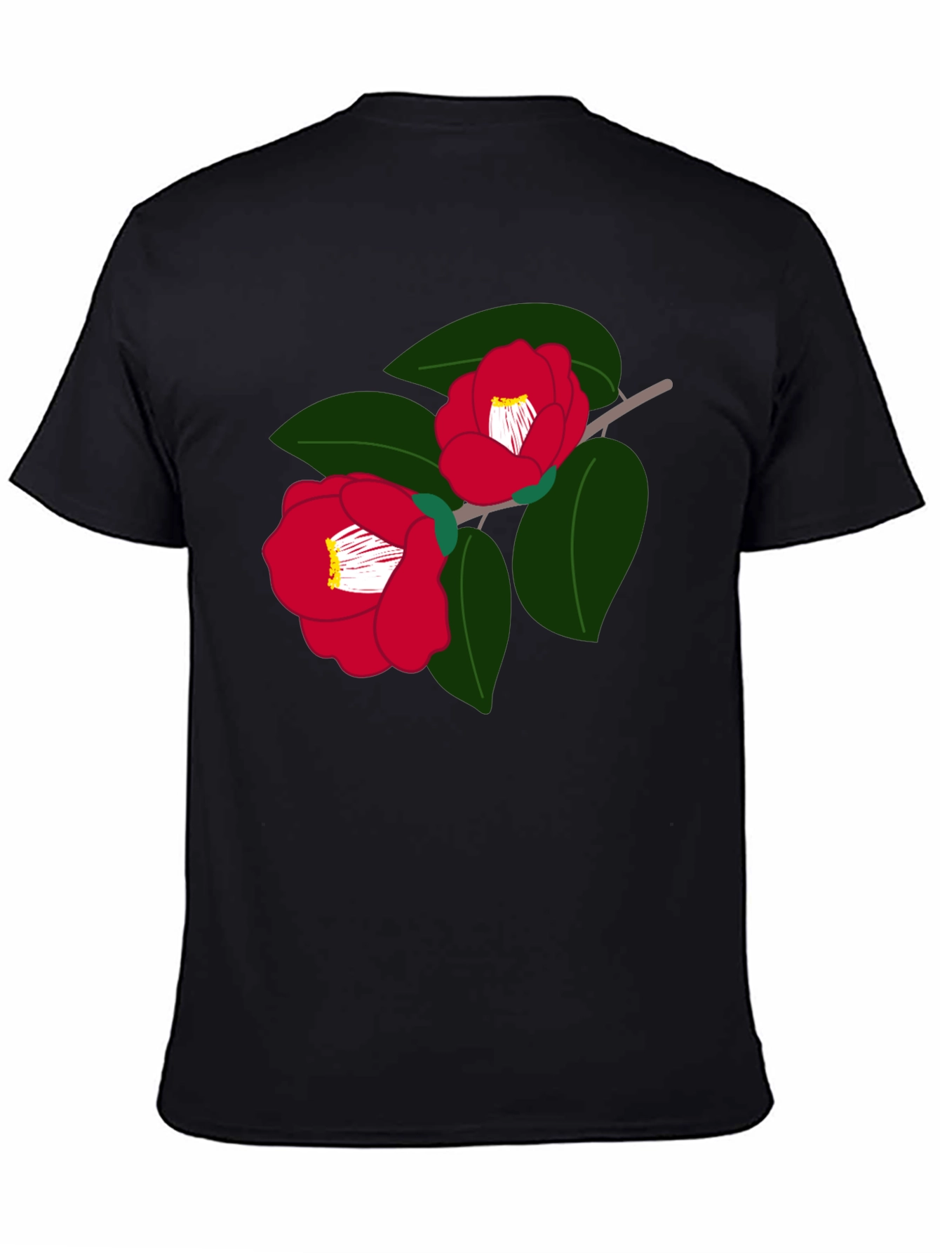 Floral Camellia T-Shirt Graphic Print Tee