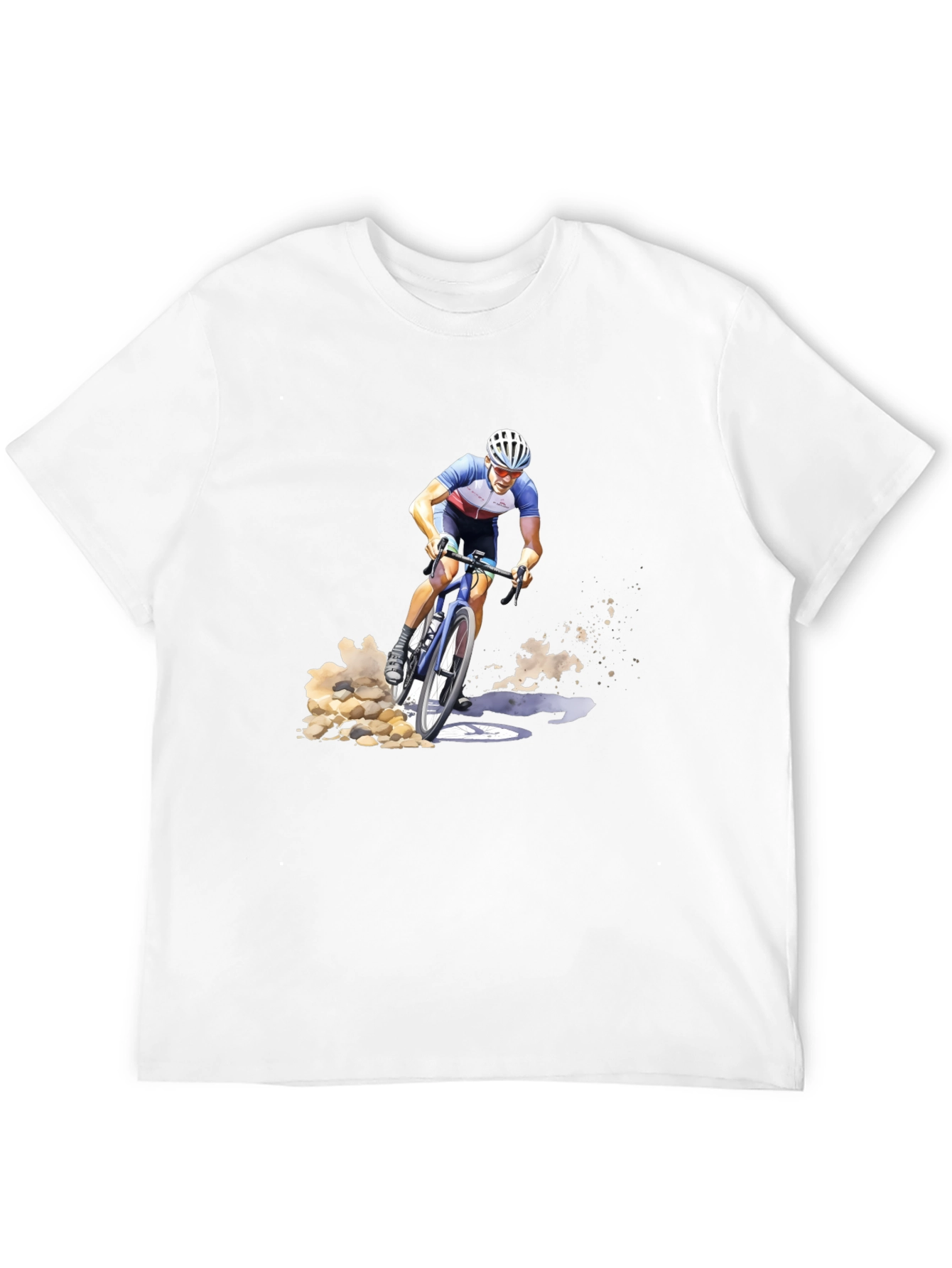 Cyclist Graphic Tee - Black Cotton Blend