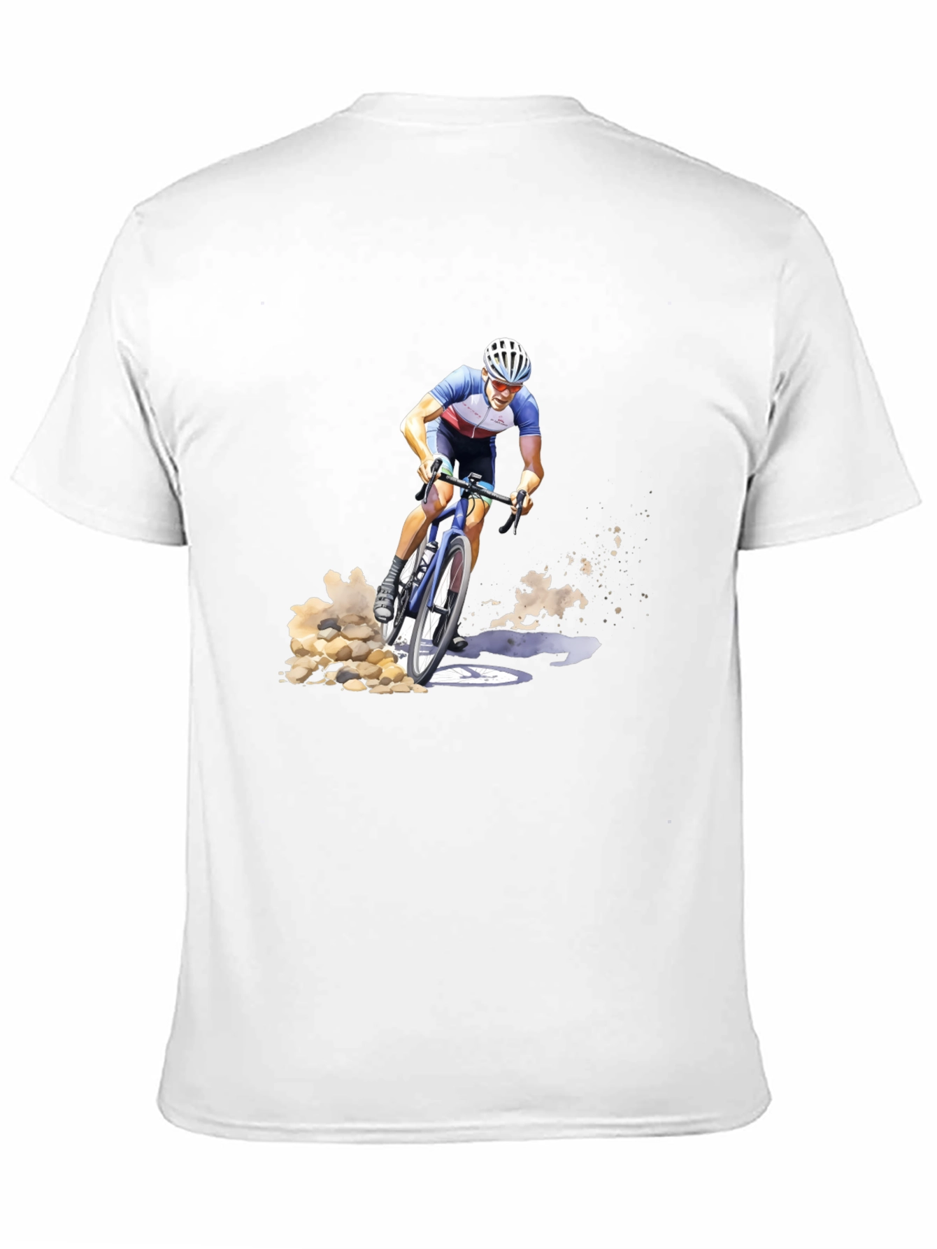 Cyclist Graphic Tee - Black Cotton Blend