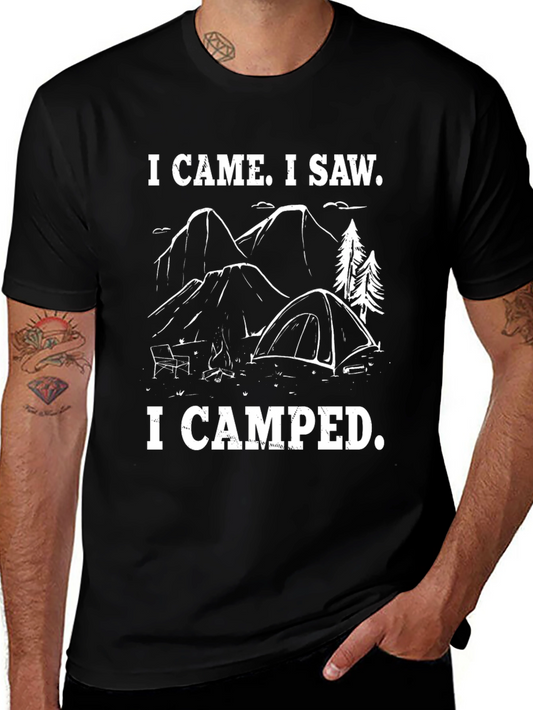 Camping Graphic T-Shirt - I Came I Saw I Camped