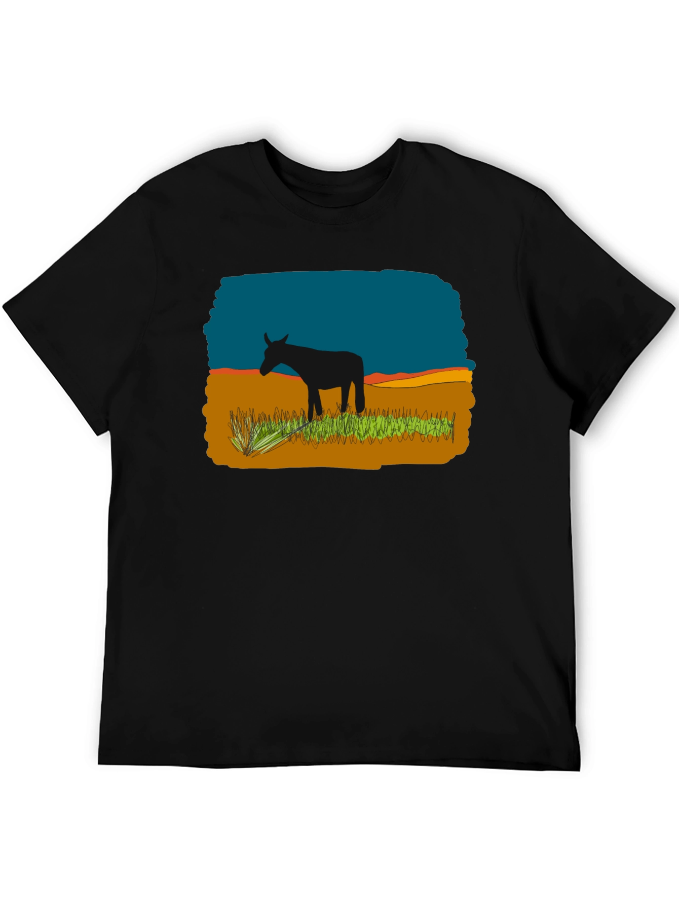 Black Graphic Tee - Donkey Landscape Design