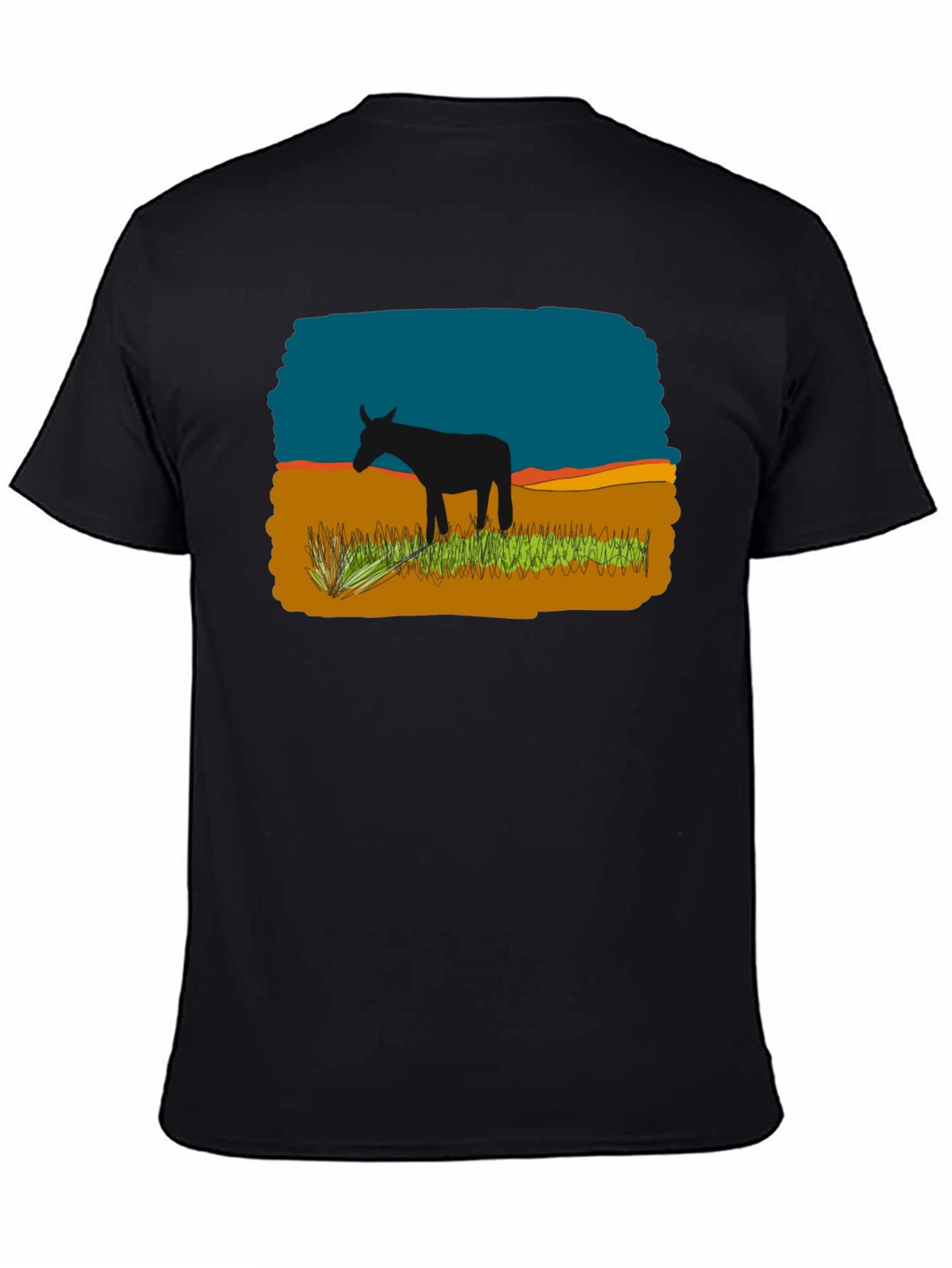 Black Graphic Tee - Donkey Landscape Design