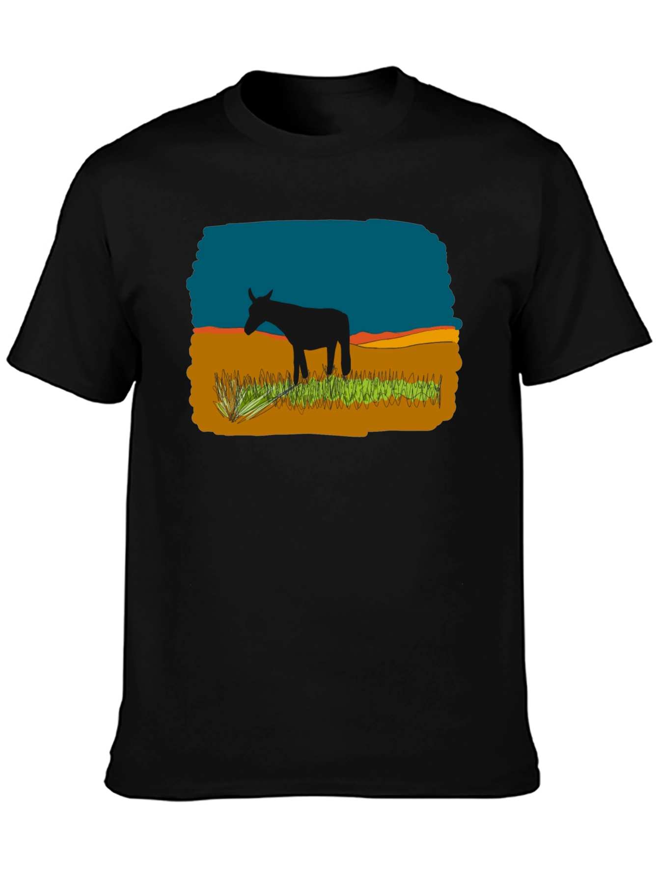 Black Graphic Tee - Donkey Landscape Design