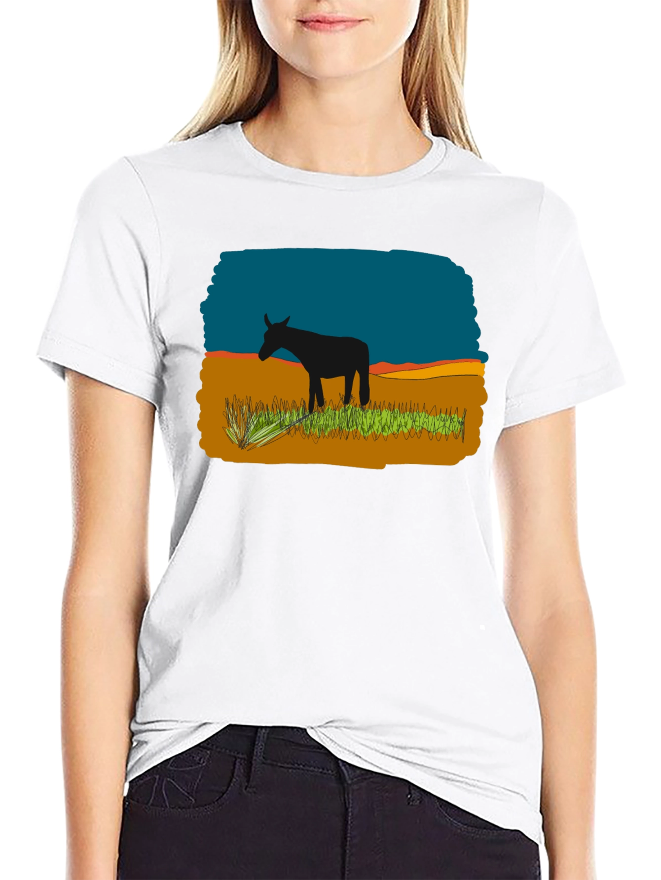 Black Graphic Tee - Donkey Landscape Design