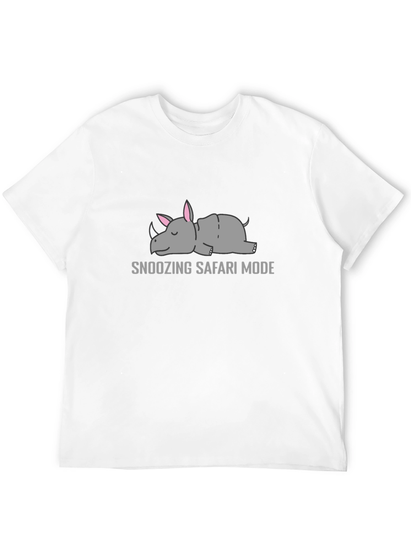 Snoozing Safari Mode Rhino Graphic T-Shirt