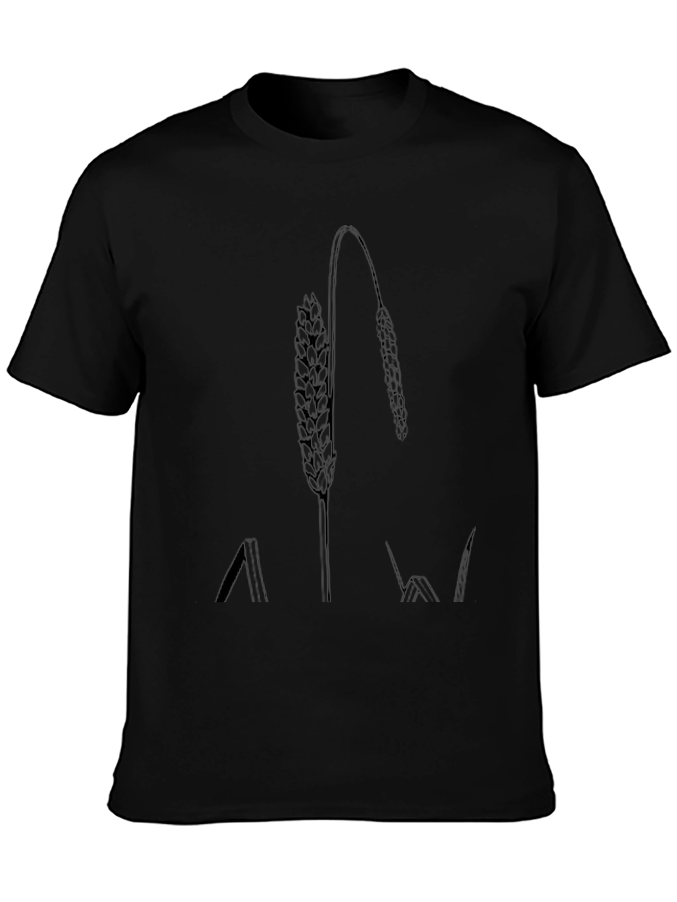 Wheat Design Black Tee