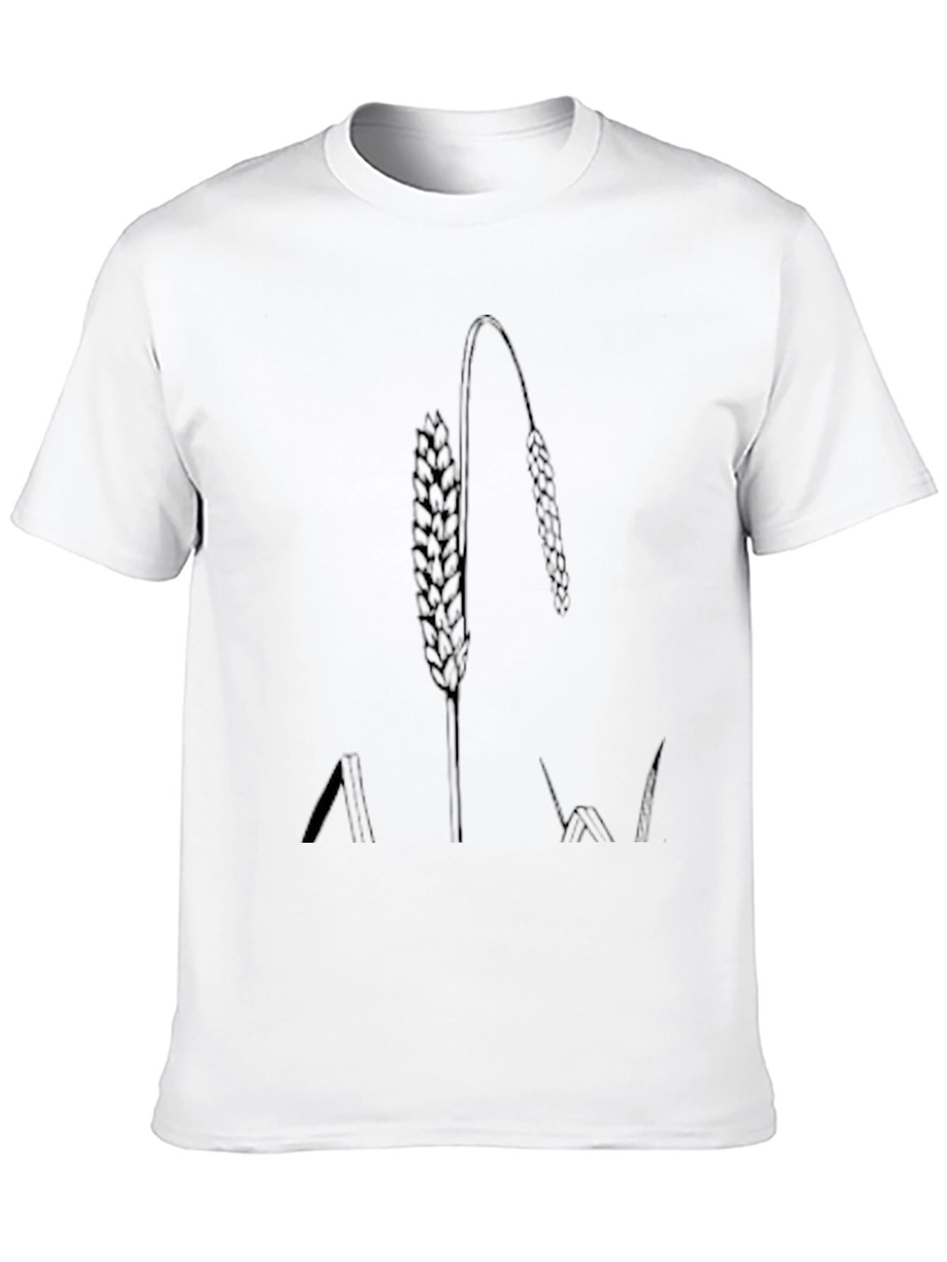Wheat Design Black Tee