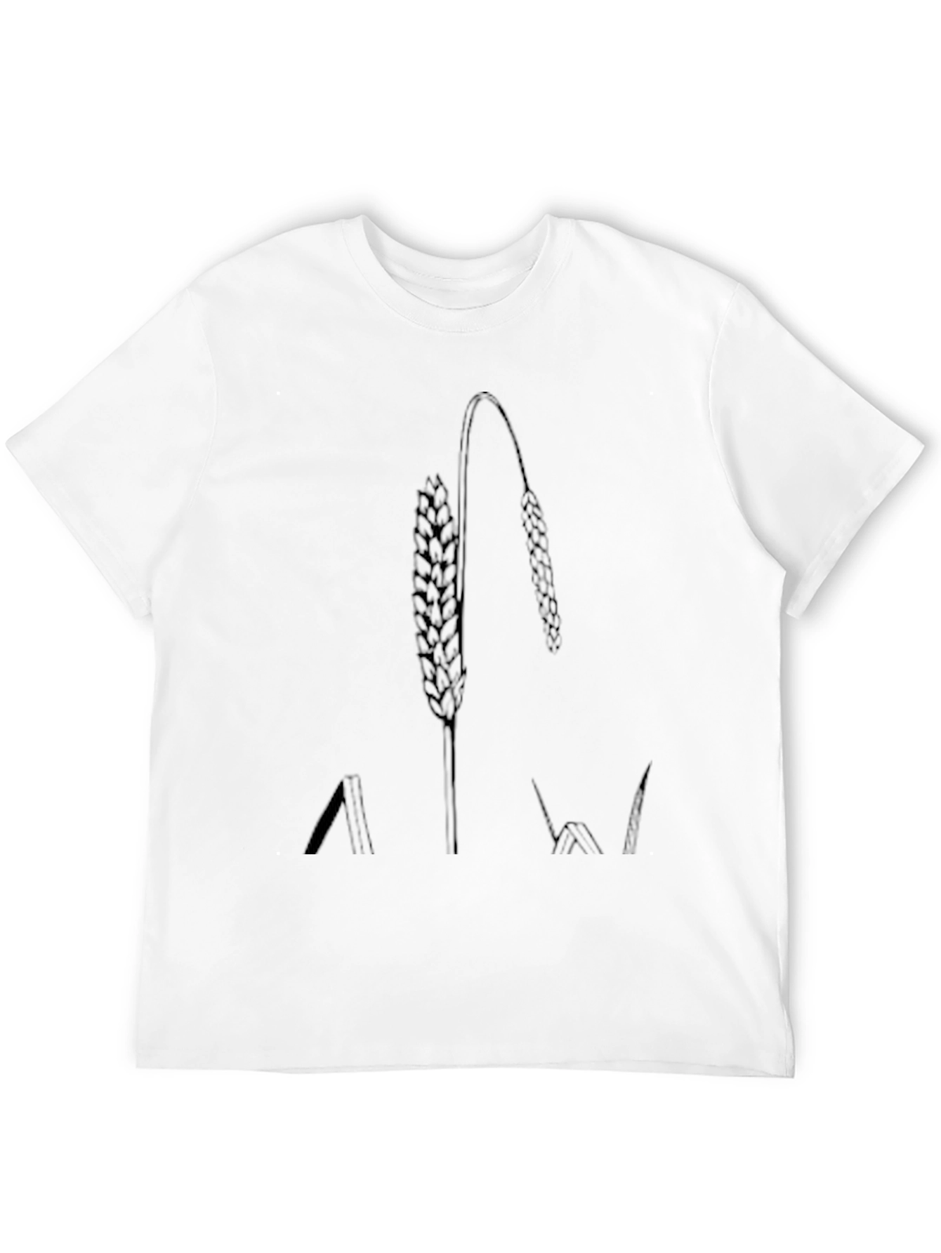 Wheat Design Black Tee