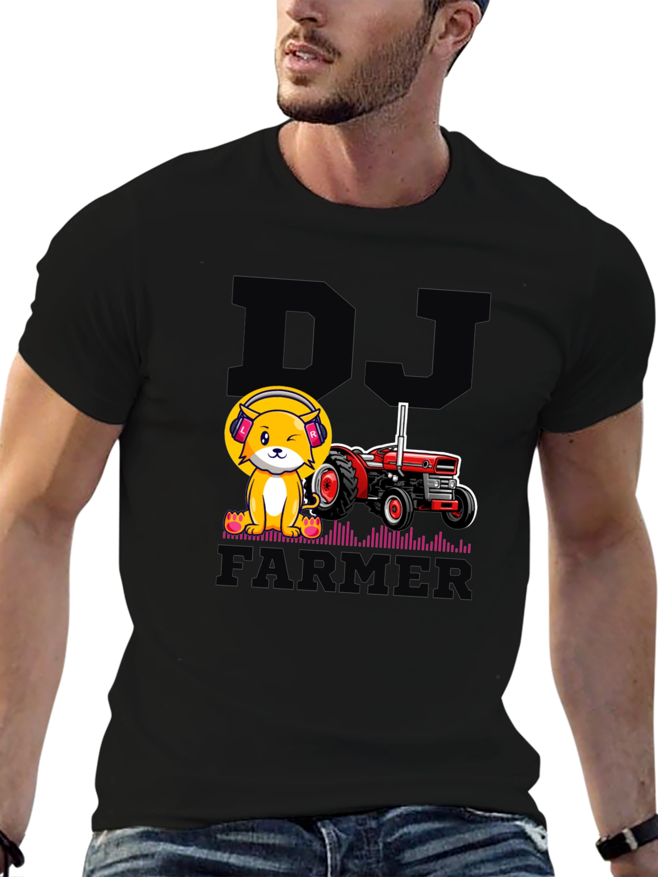 DJ Farmer Black Graphic Tee
