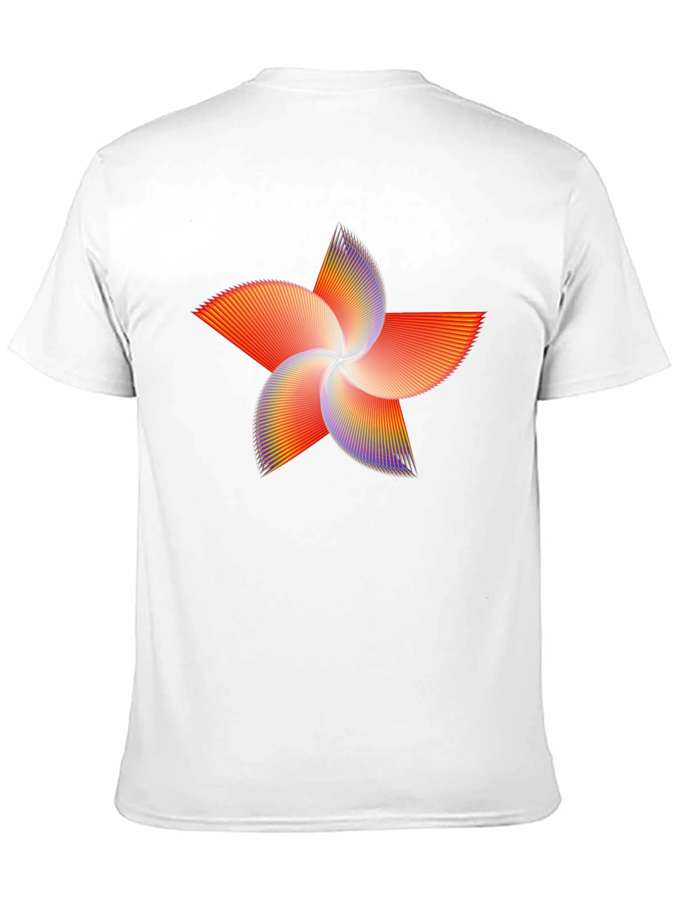 Abstract Starburst Graphic Tee - Black