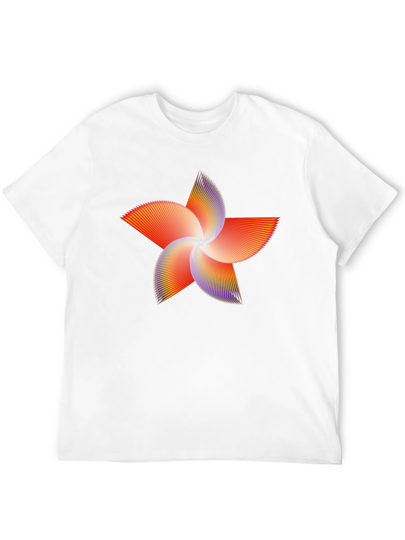 Abstract Starburst Graphic Tee - Black