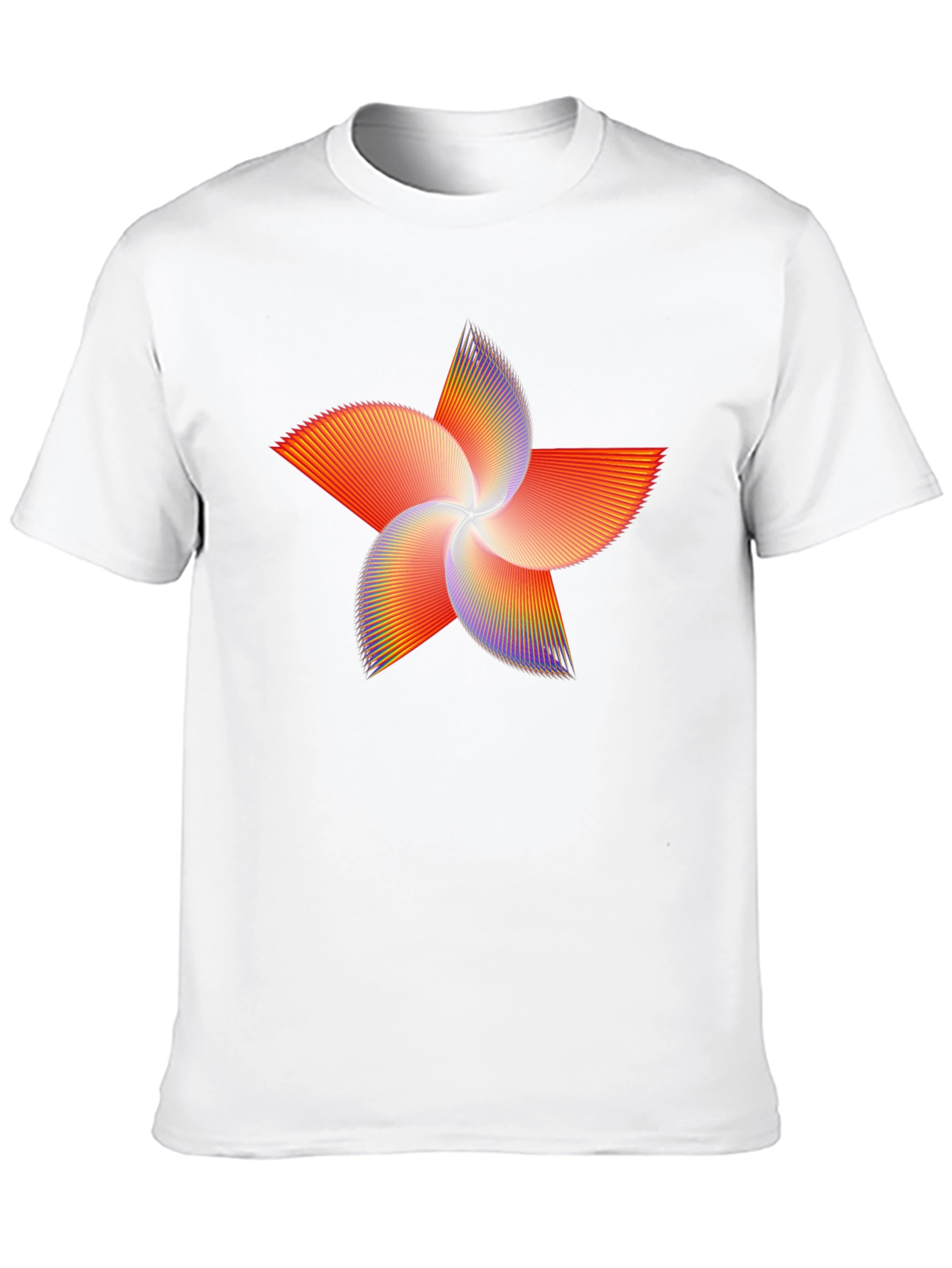 Abstract Starburst Graphic Tee - Black