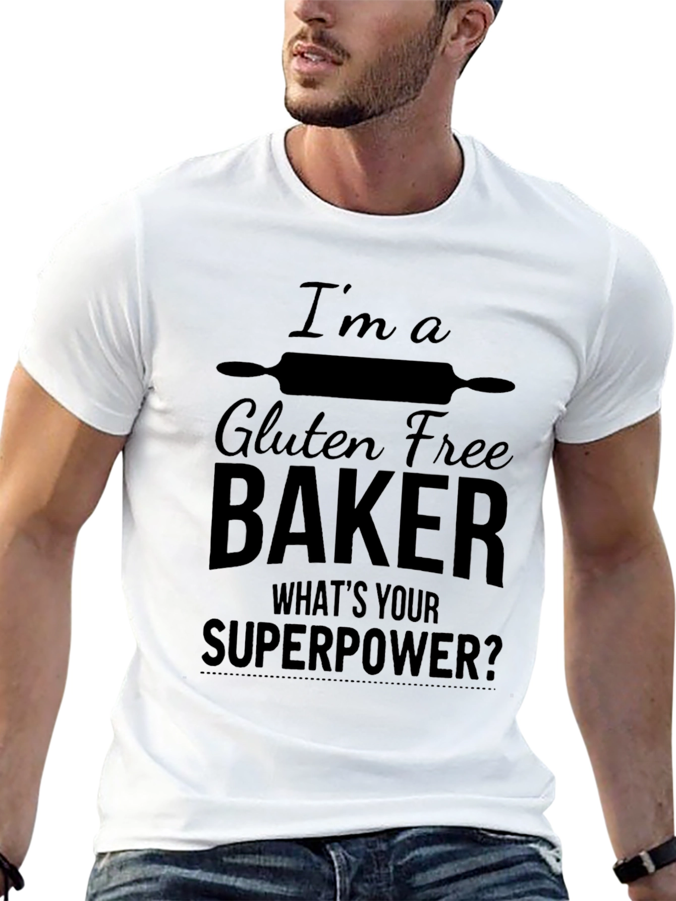 Gluten Free Baker T-Shirt - Superpower Design