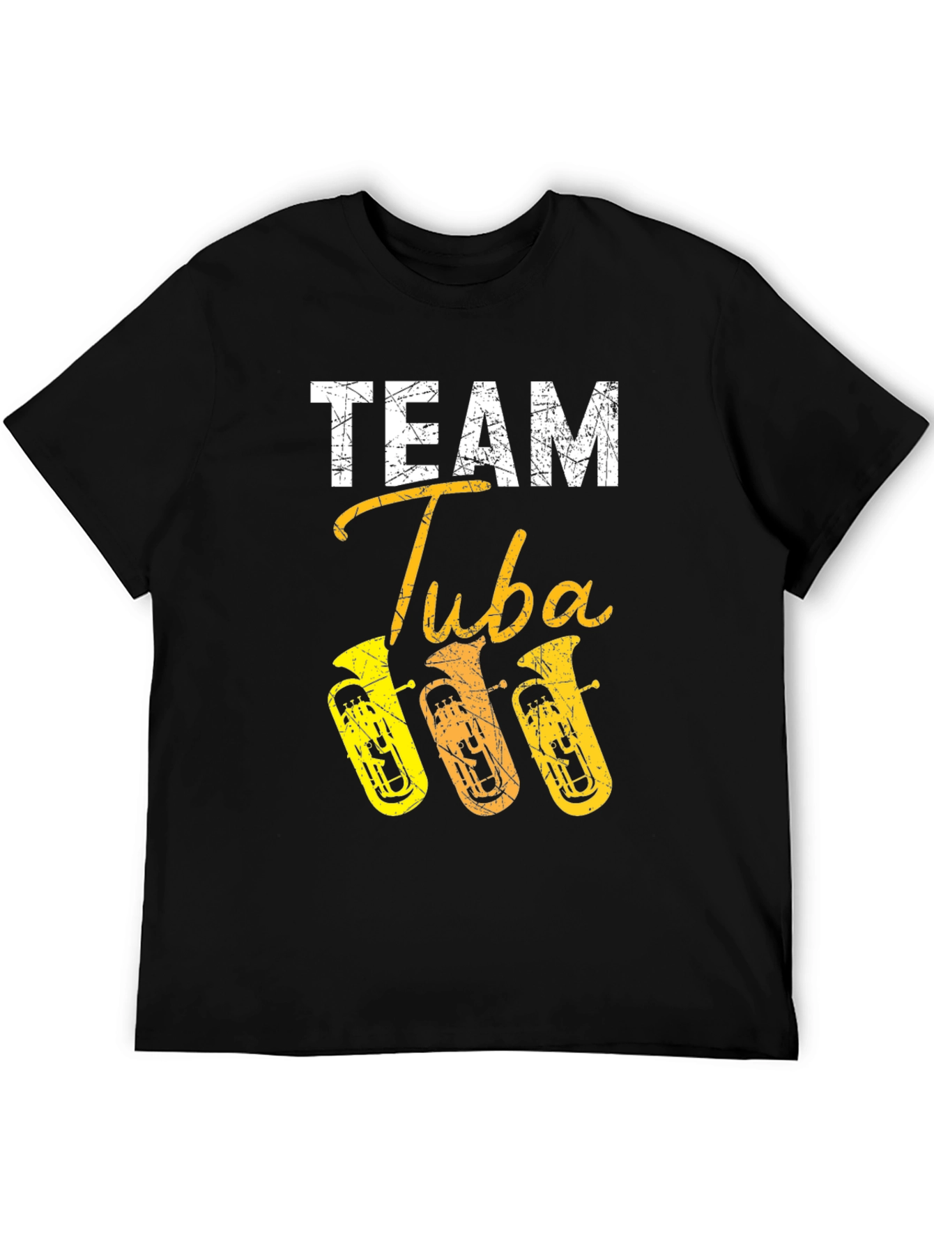 Team Tuba Black T-Shirt Music Band