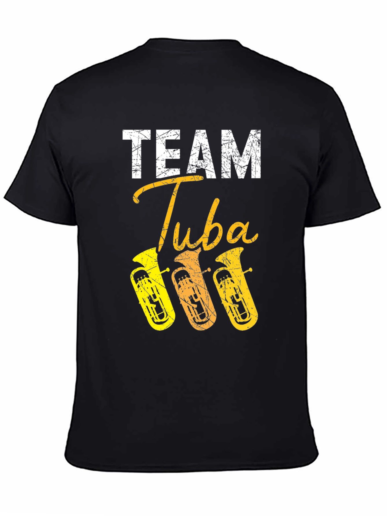 Team Tuba Black T-Shirt Music Band