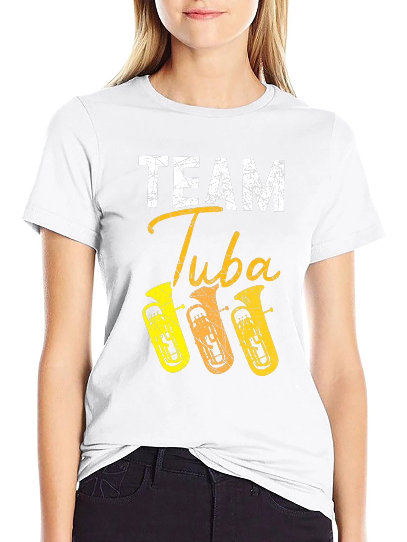 Team Tuba Black T-Shirt Music Band