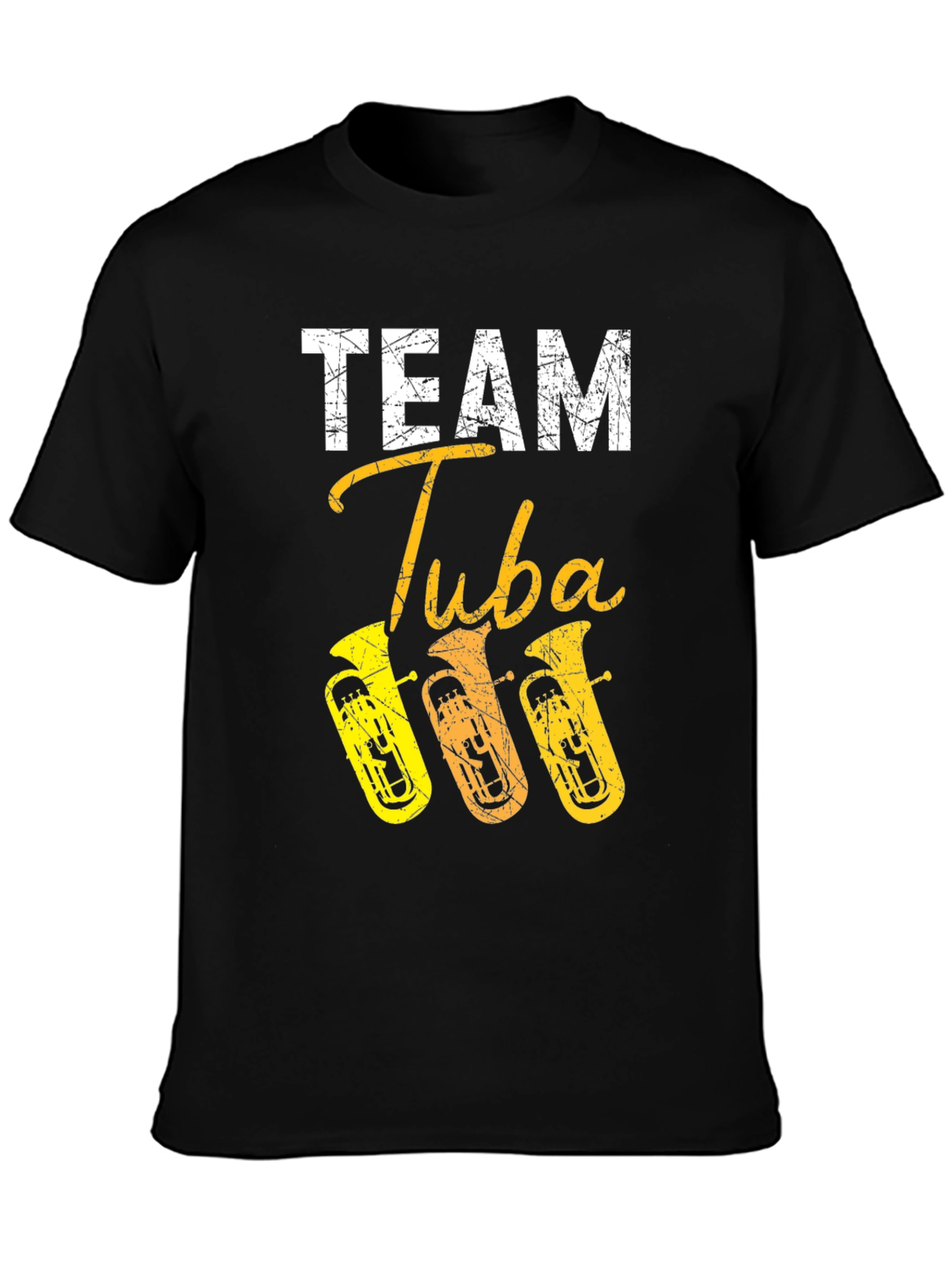 Team Tuba Black T-Shirt Music Band