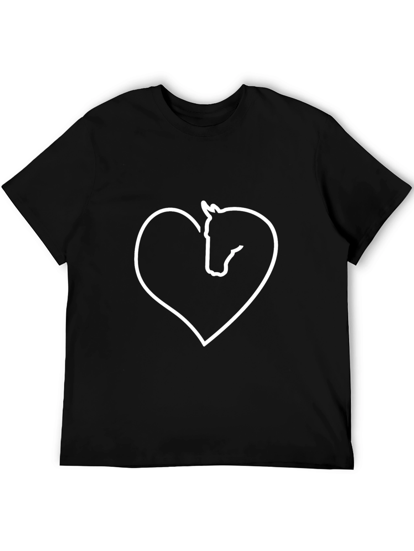 Horse Heart Graphic Tee - Unisex Black T-Shirt